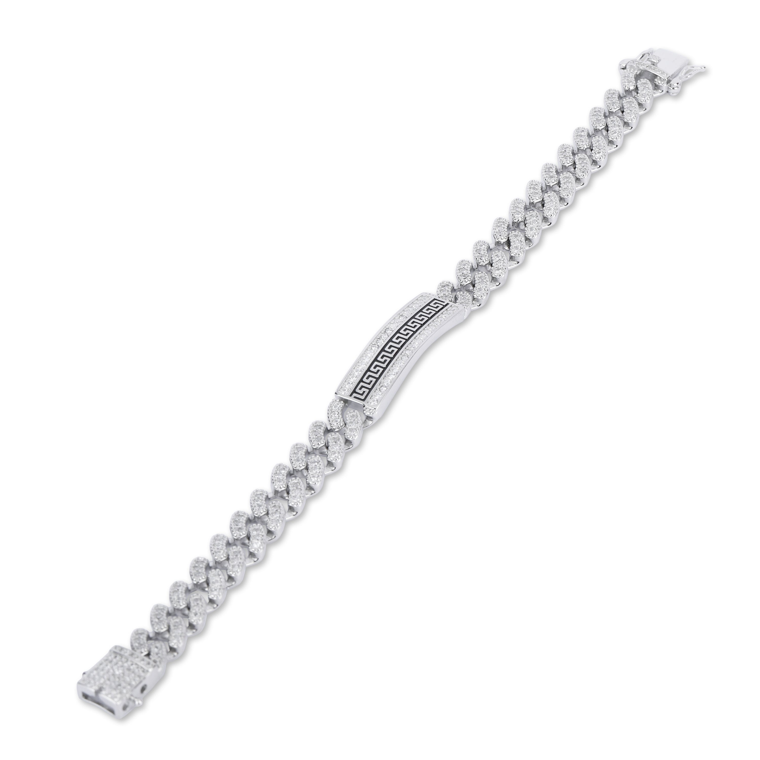Greek Pattern Cuban Bracelet