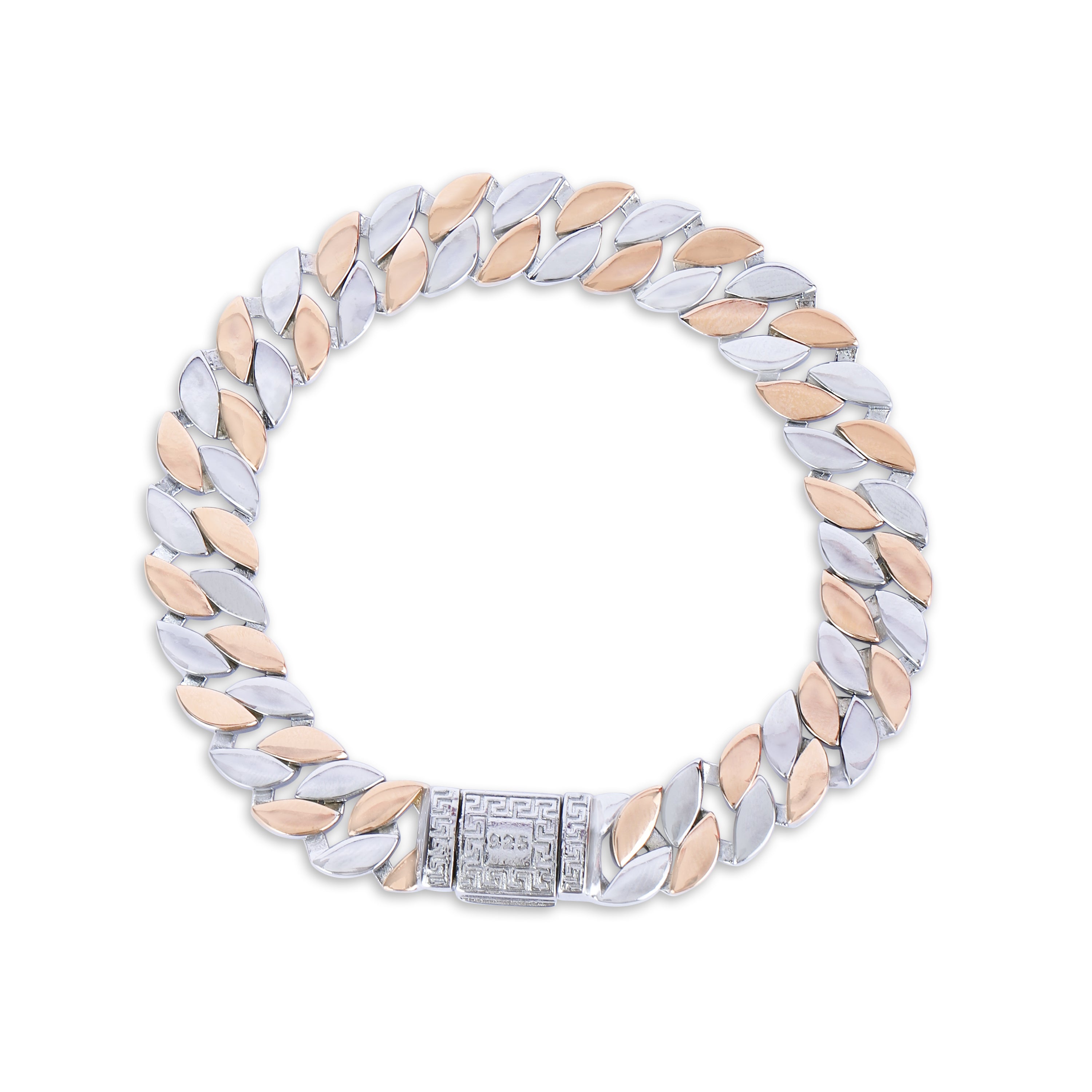 Dual-Tone Leaf Link Bracelet