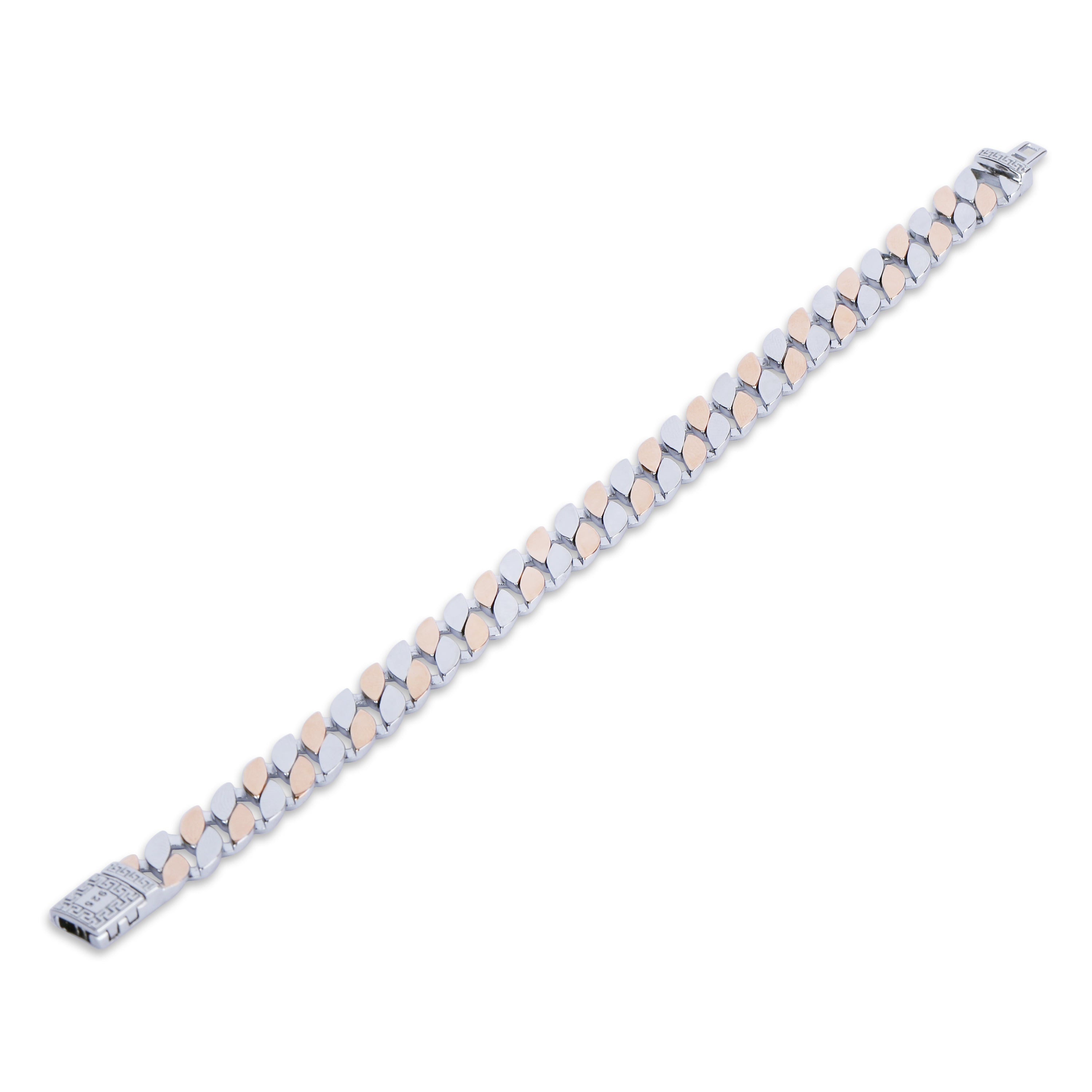 Dual-Tone Leaf Link Bracelet