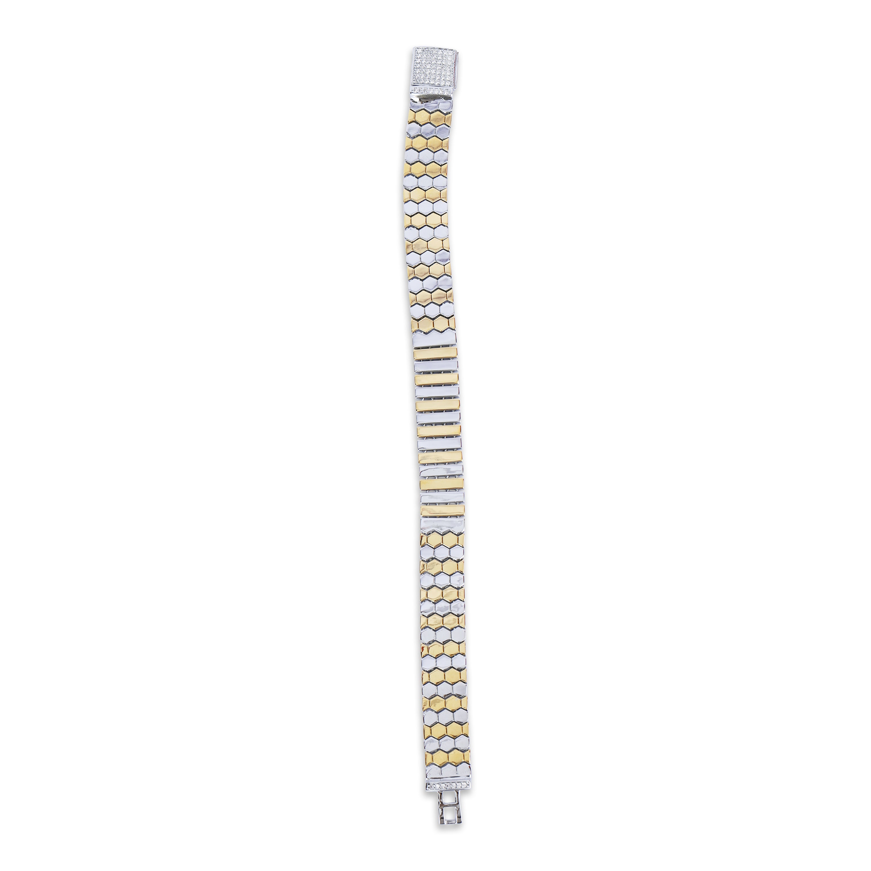 Dual-Tone Vertical Bar Bracelet
