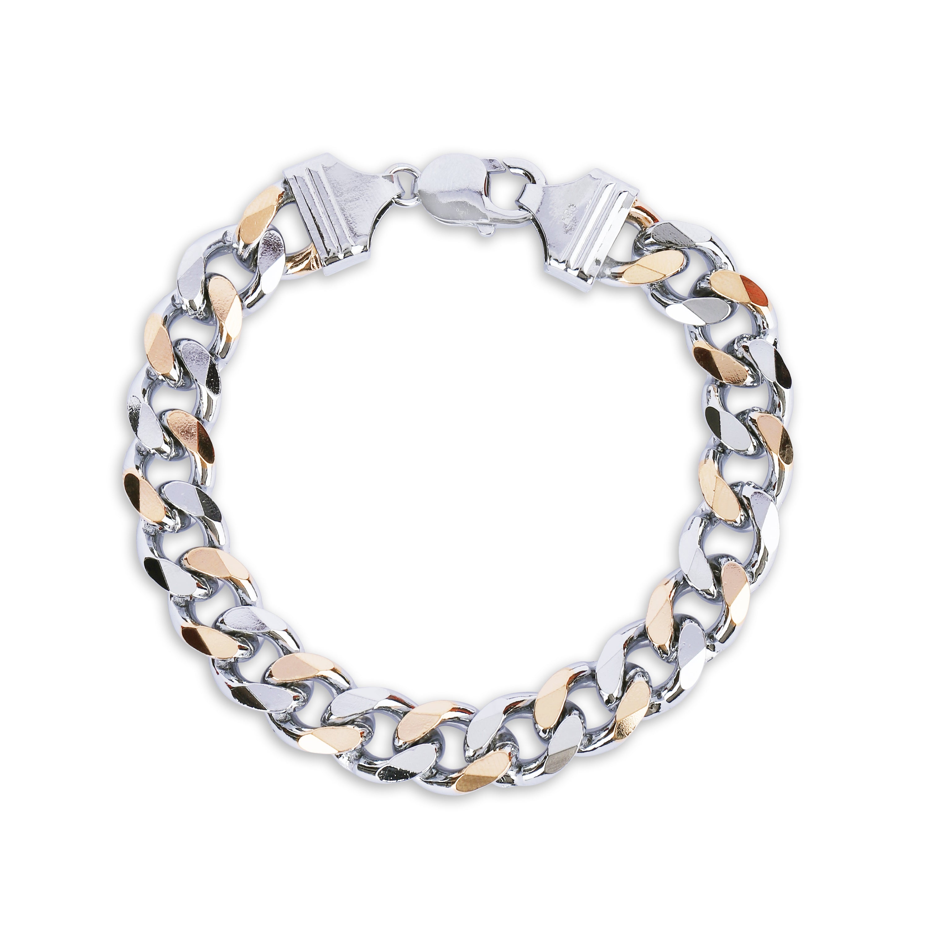Dual-Tone Curb Chain Bracelet