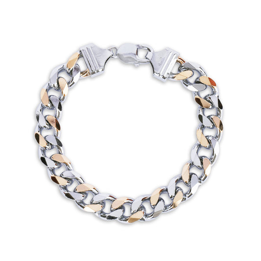 Dual-Tone Curb Chain Bracelet