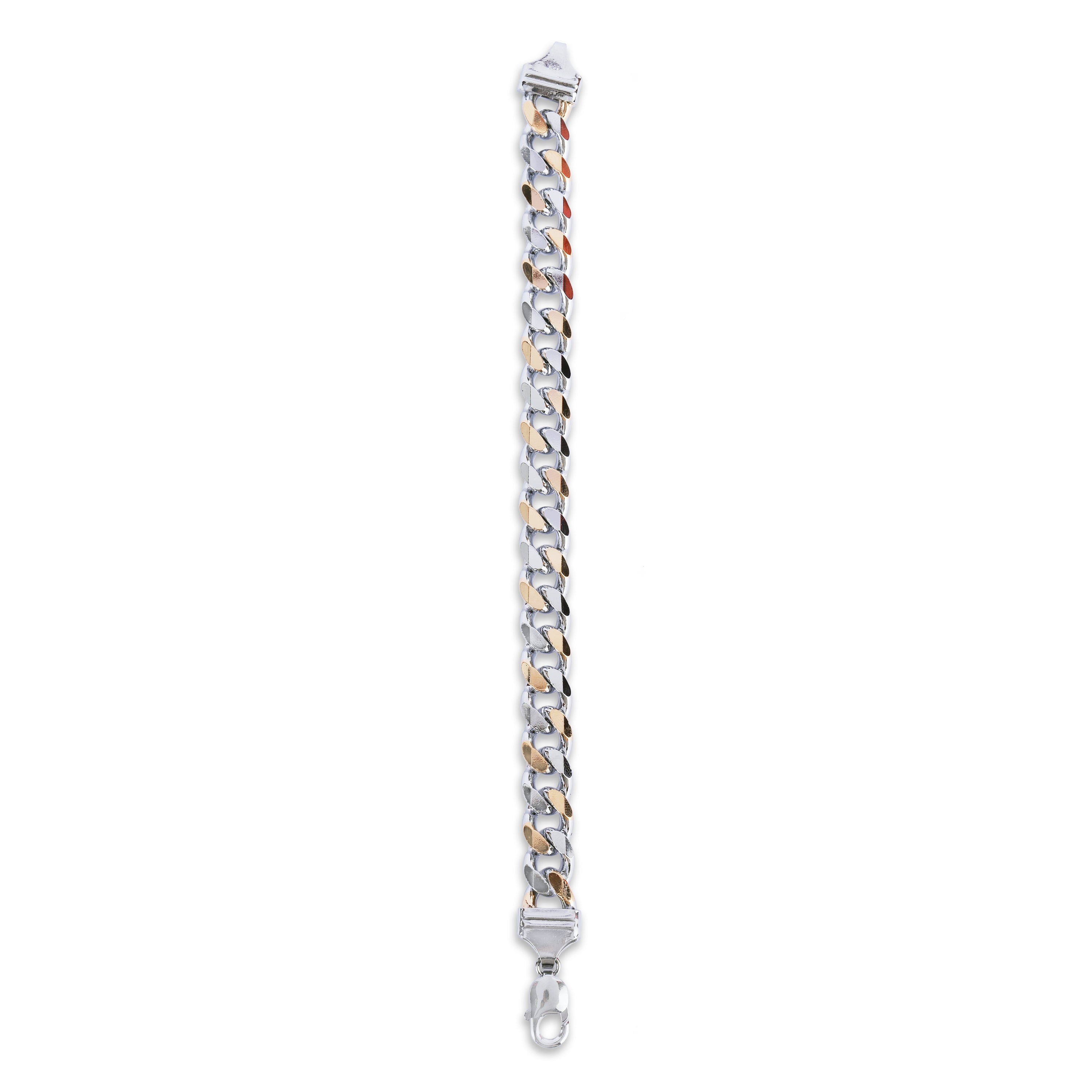 Dual-Tone Curb Chain Bracelet