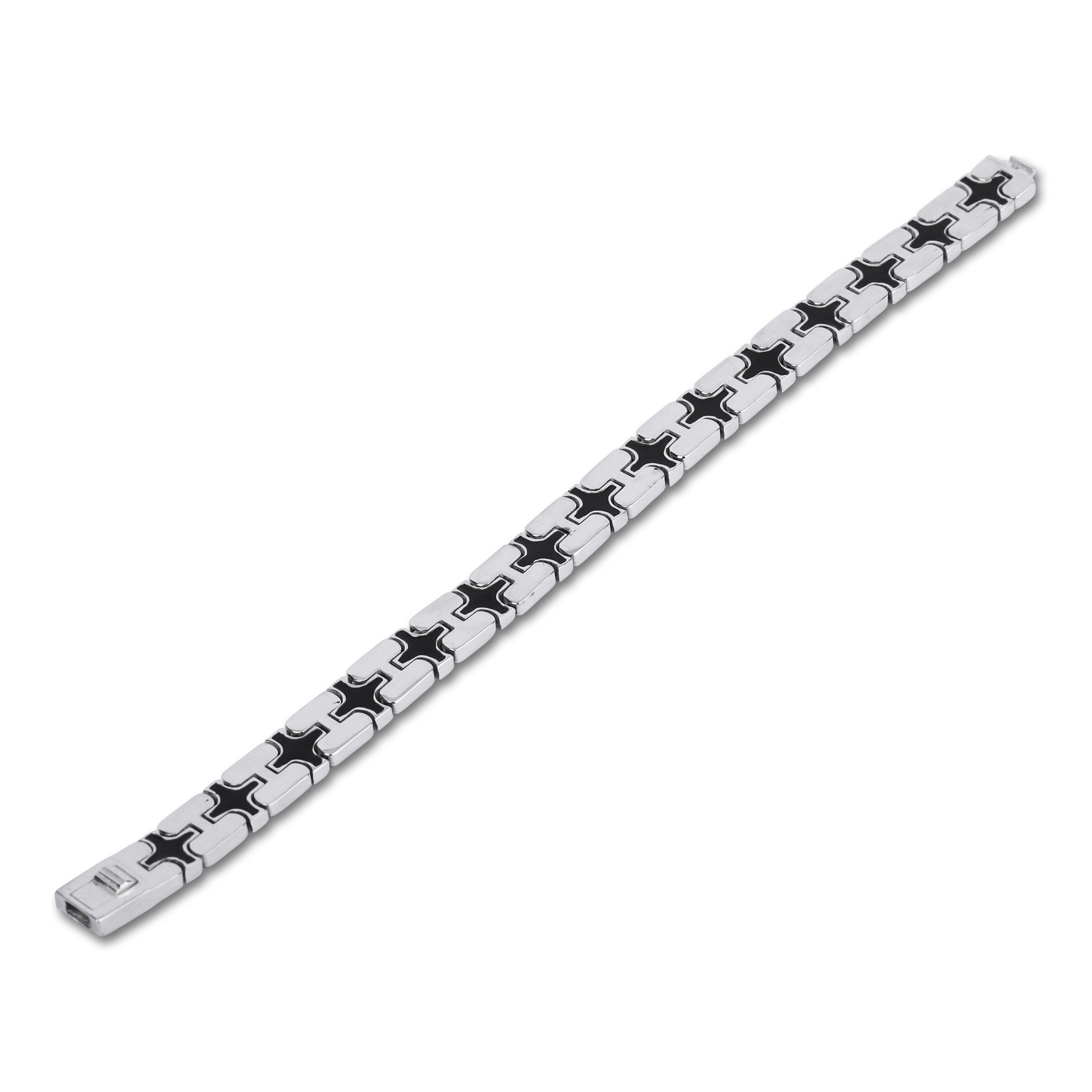 Black Enamel Link Bracelet