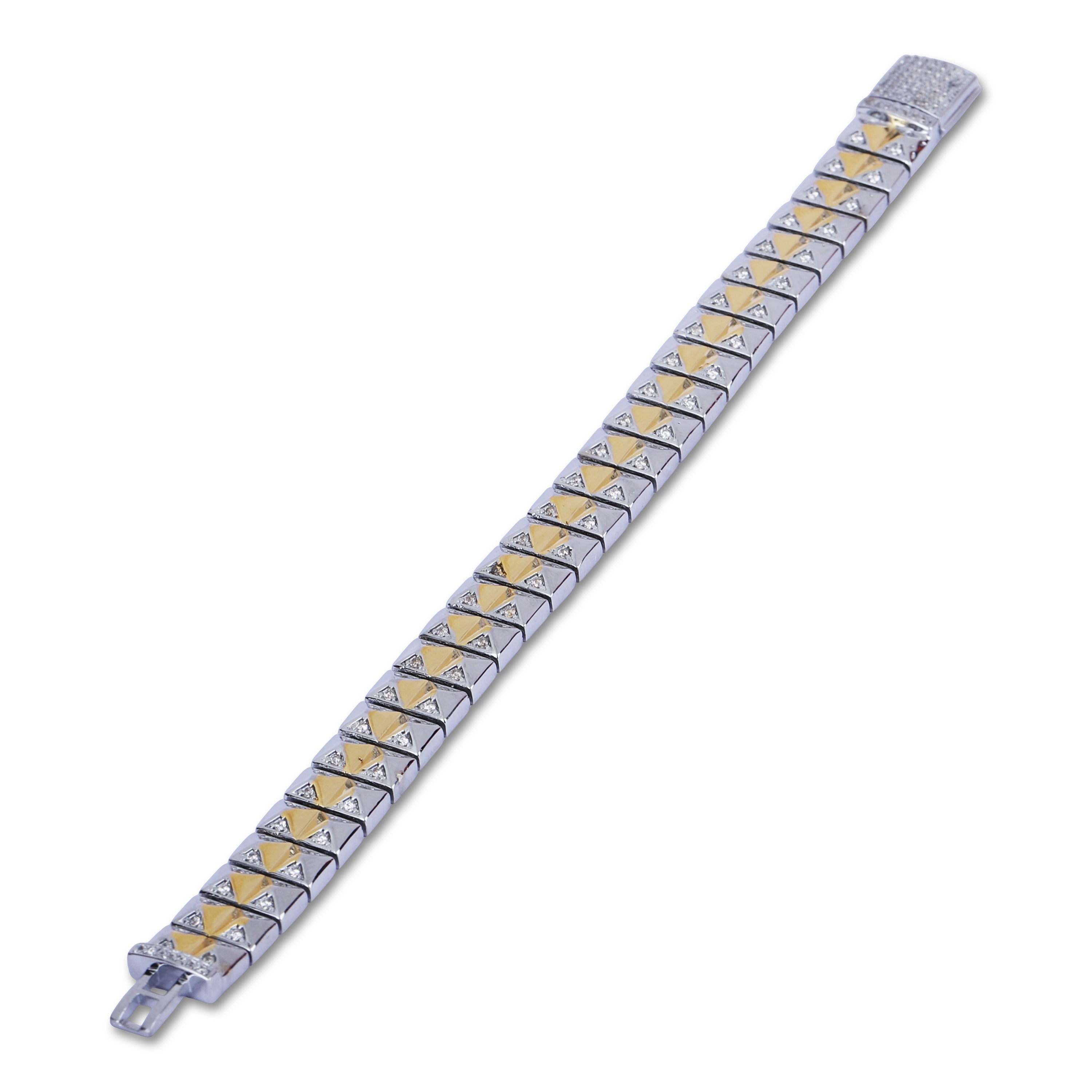 Golden Pyramid Link Bracelet