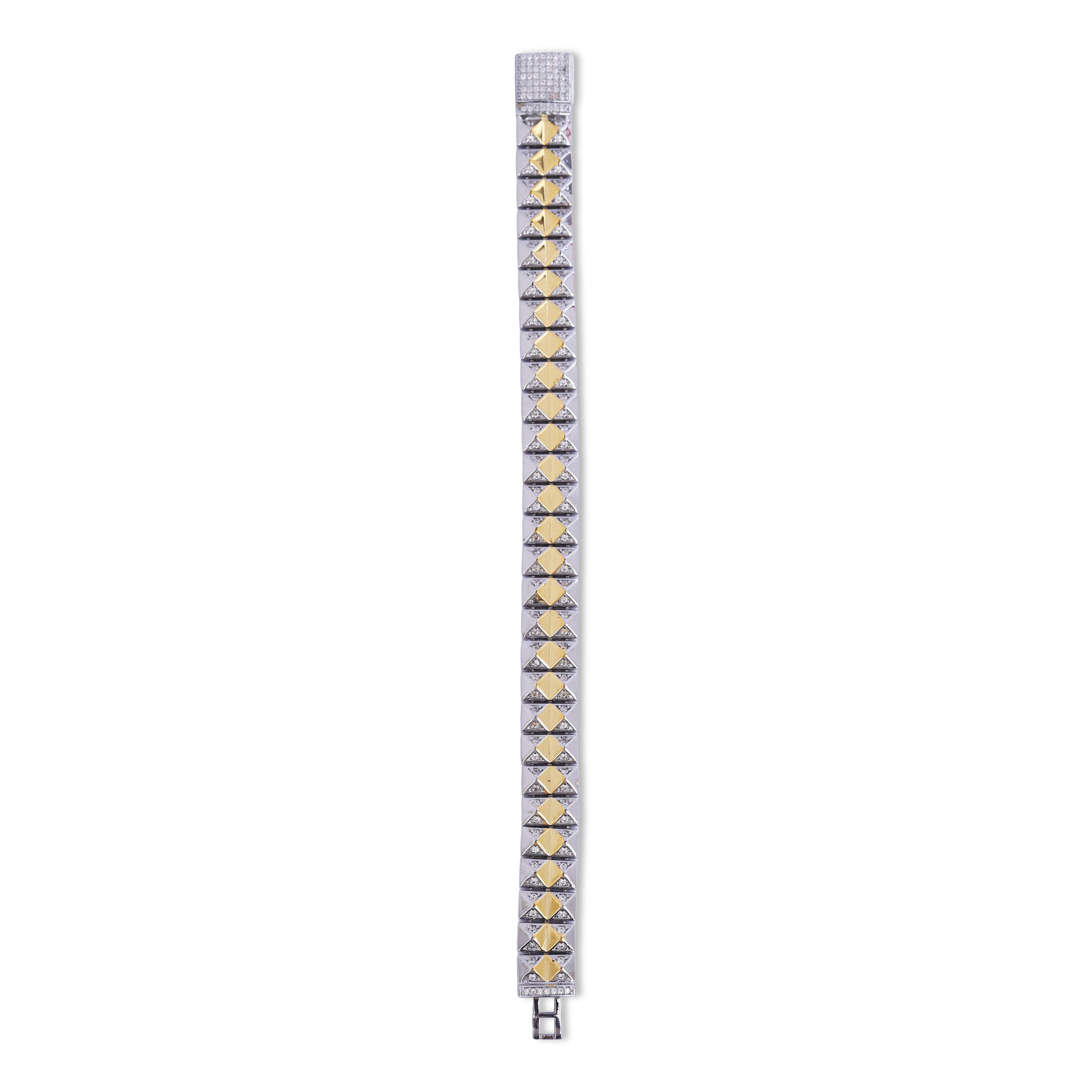 Golden Pyramid Link Bracelet