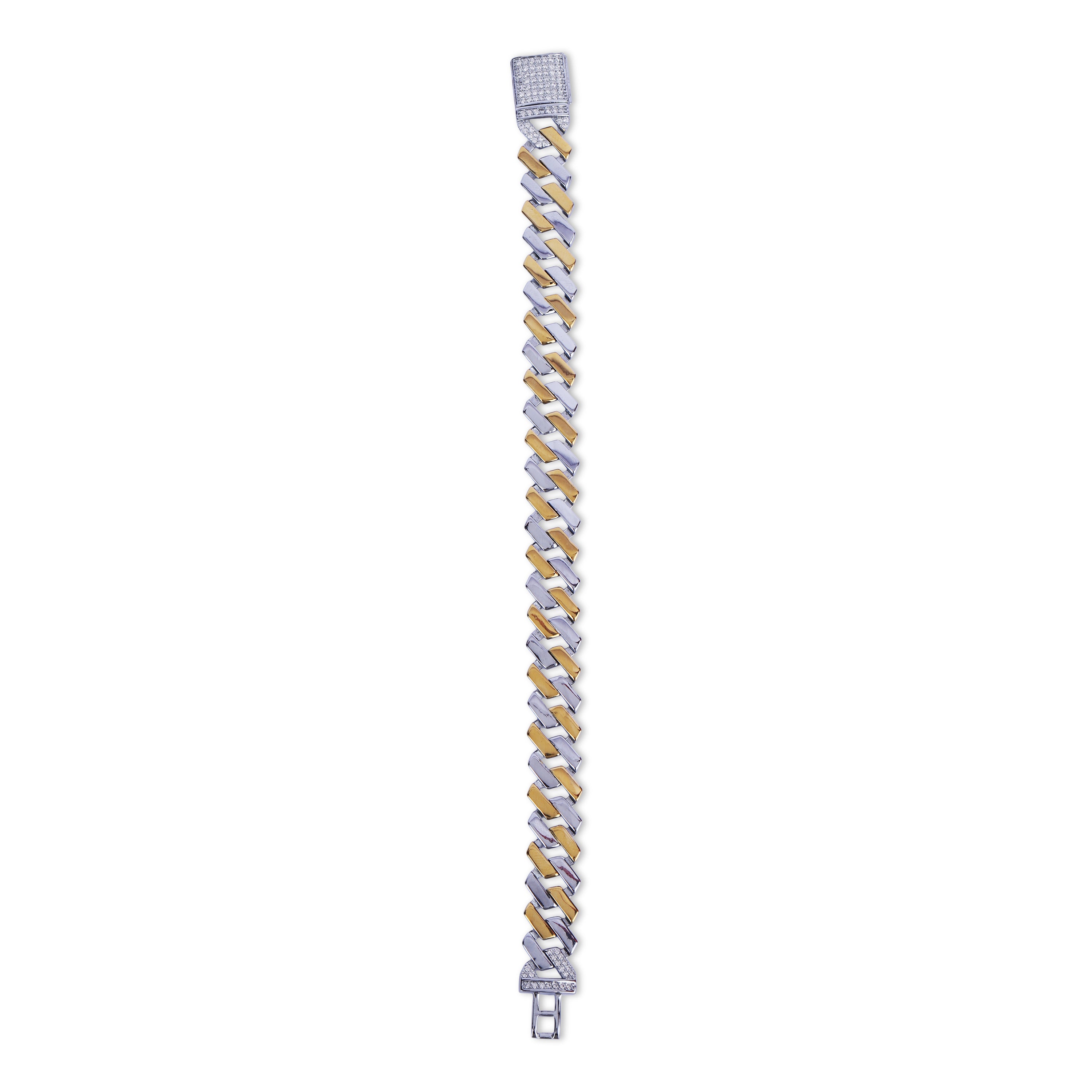 Diamond-Cut Dual-Tone Bracelet