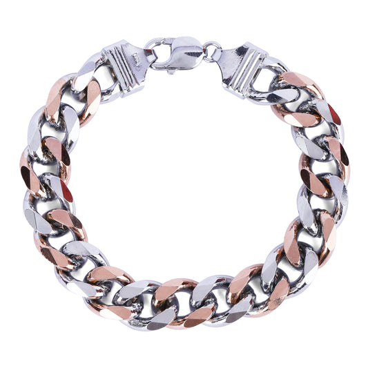 Dual-Tone Cuban Link Bracelet
