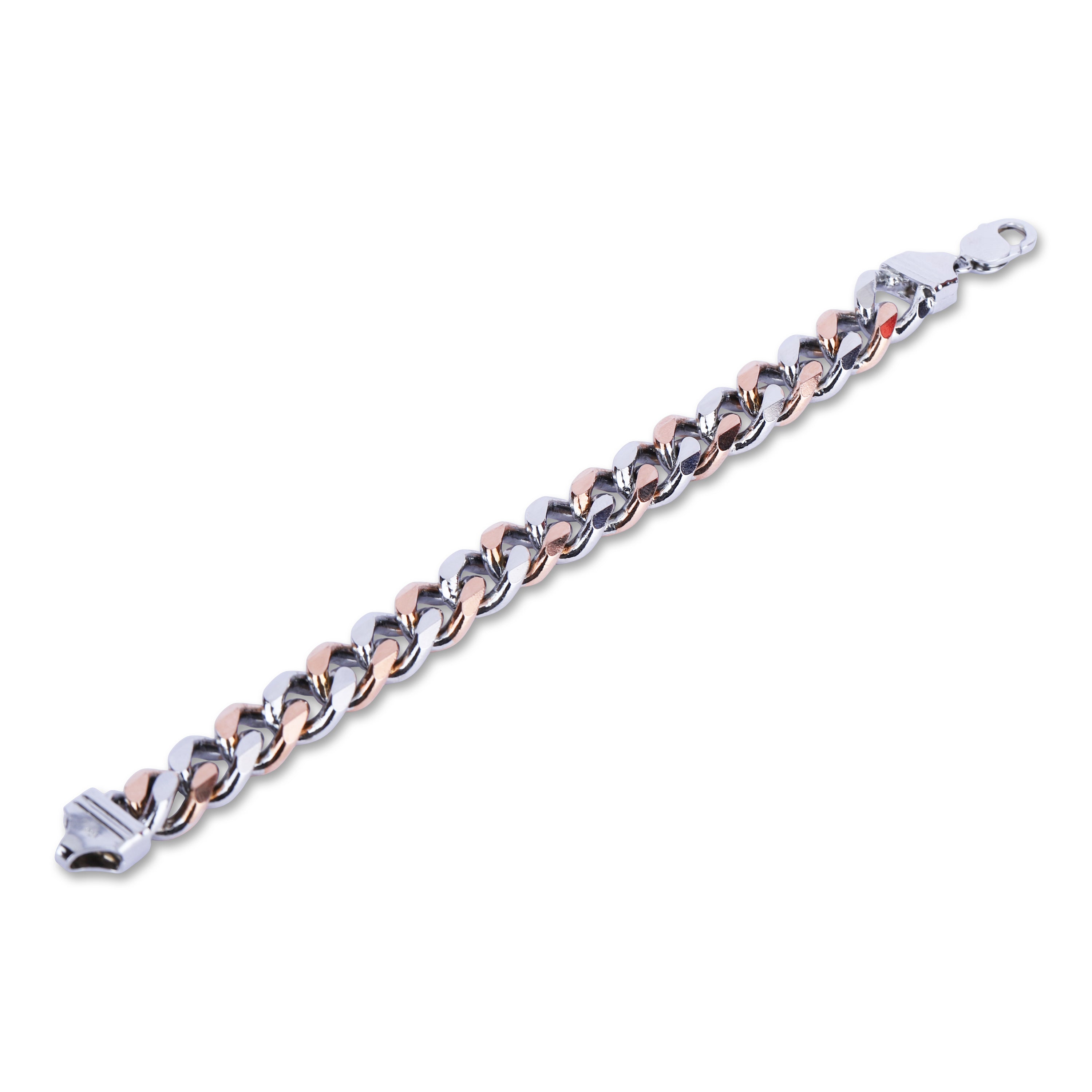 Dual-Tone Cuban Link Bracelet
