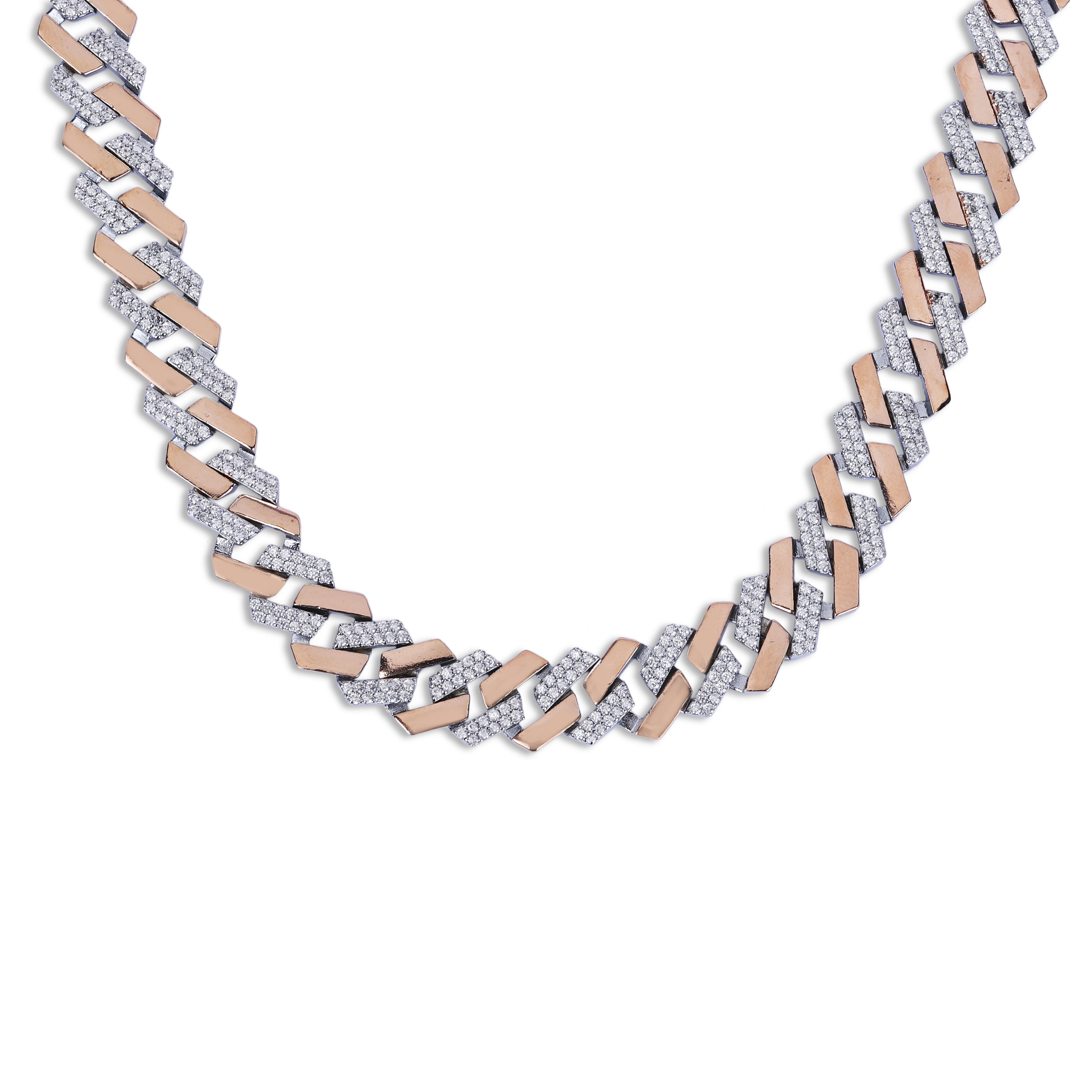 Rose Gold Iced Cuban Chain