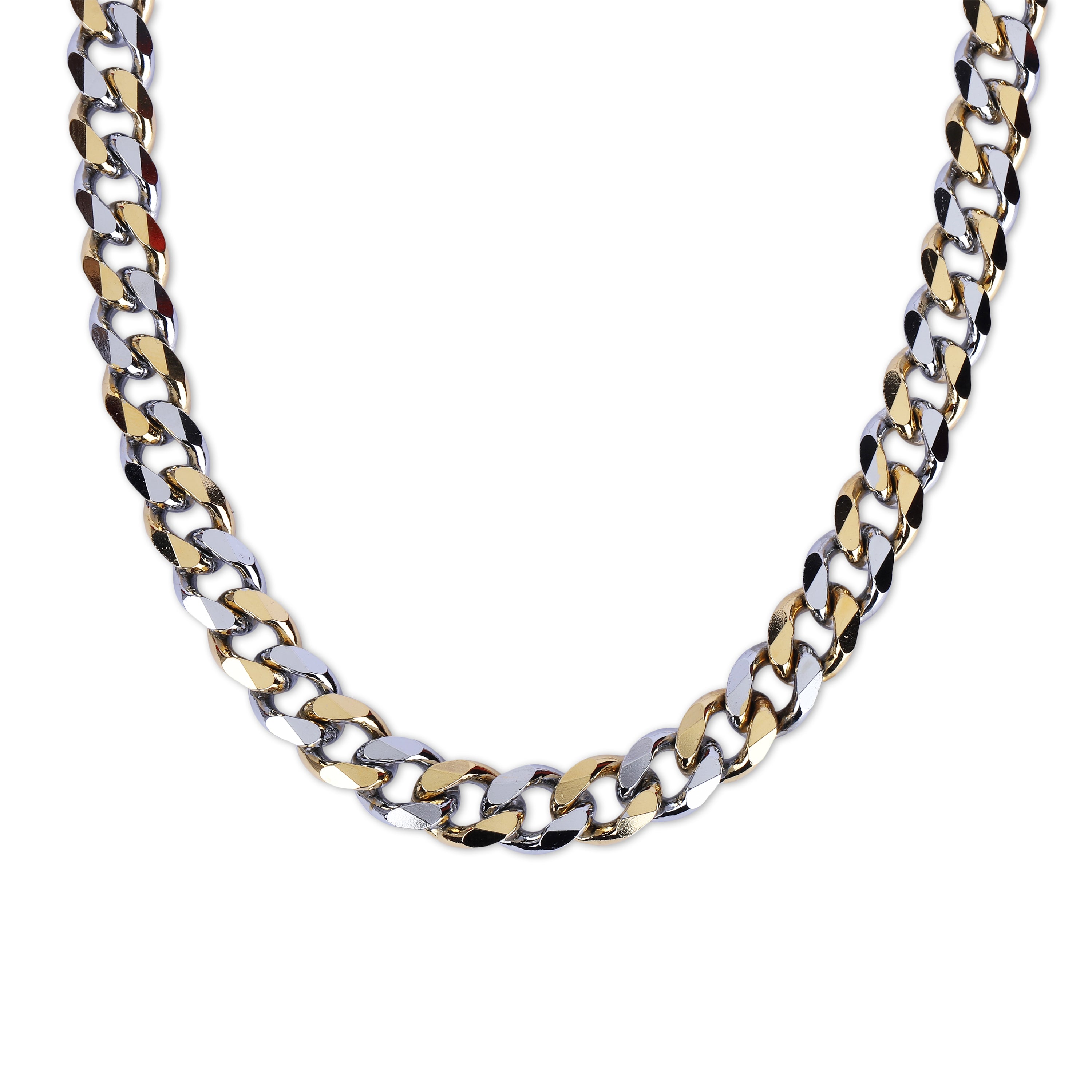 Two-tone Cuban link chain