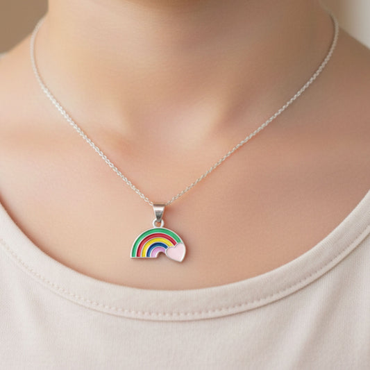 Rainbow Radiance Pendant With Chain