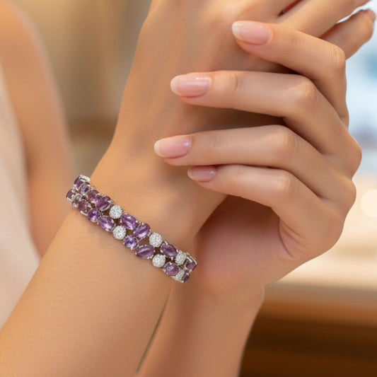 Lavender Lattice Bracelet
