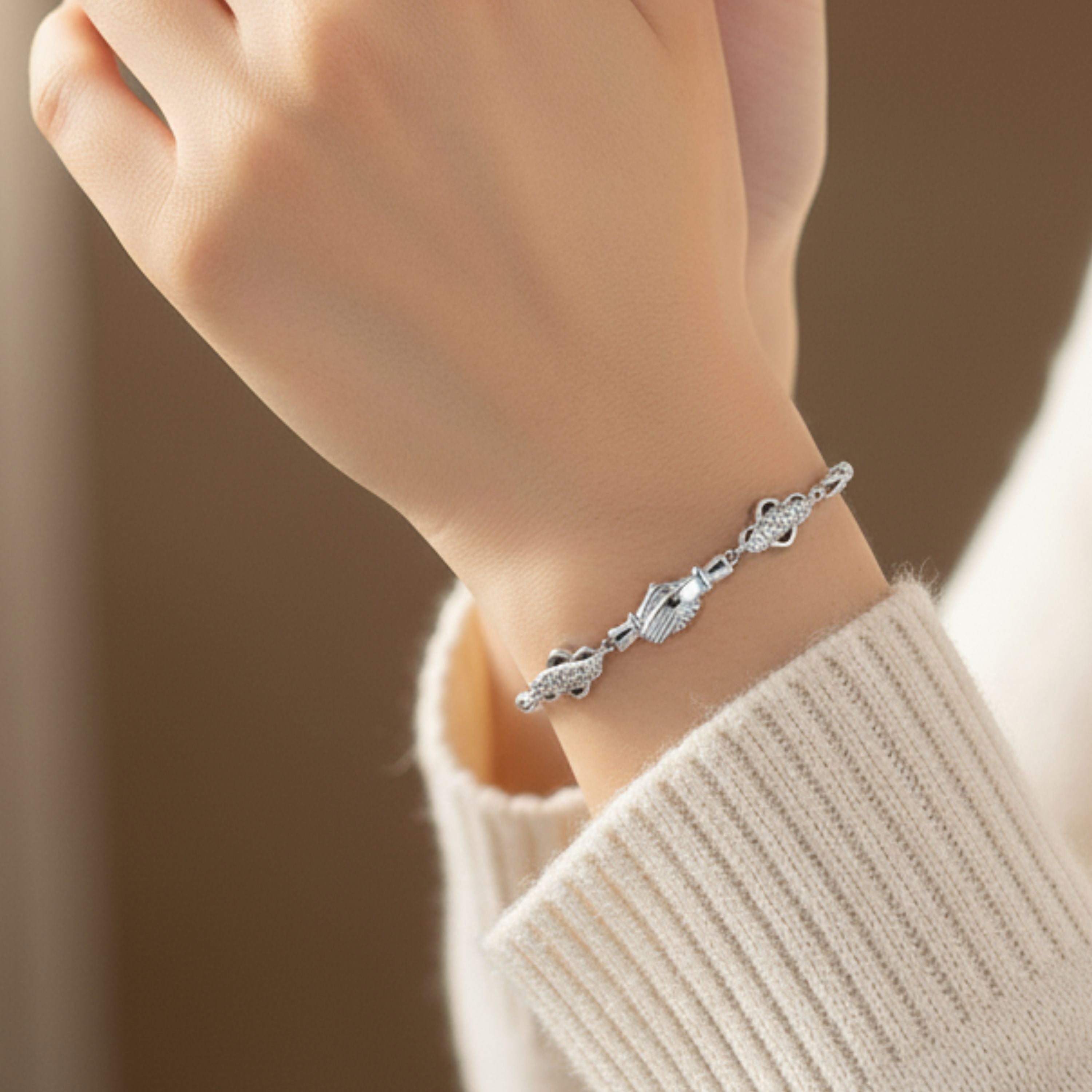 Silver Unity Circle Bracelet