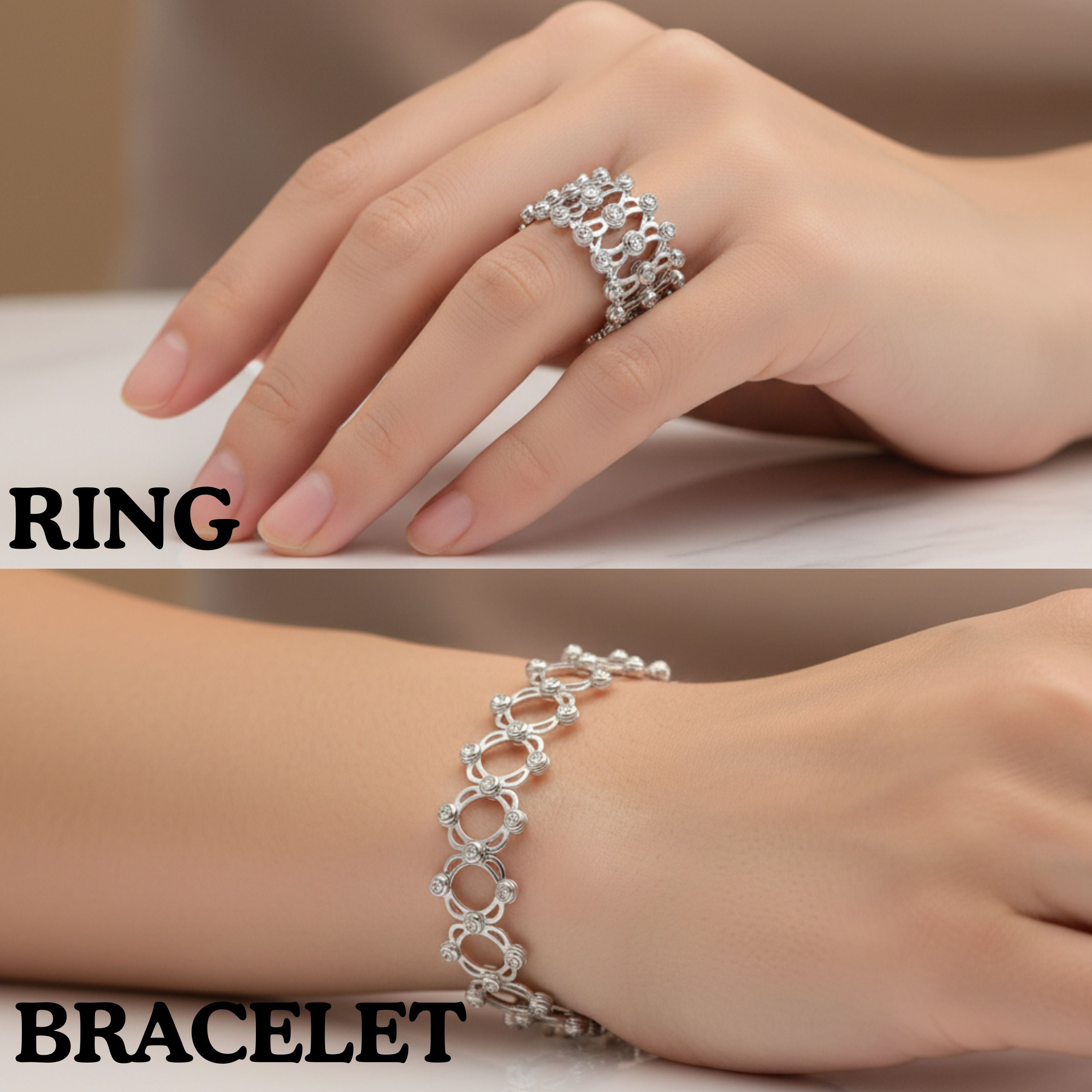 Twinkle Bond Ring Cum Bracelet