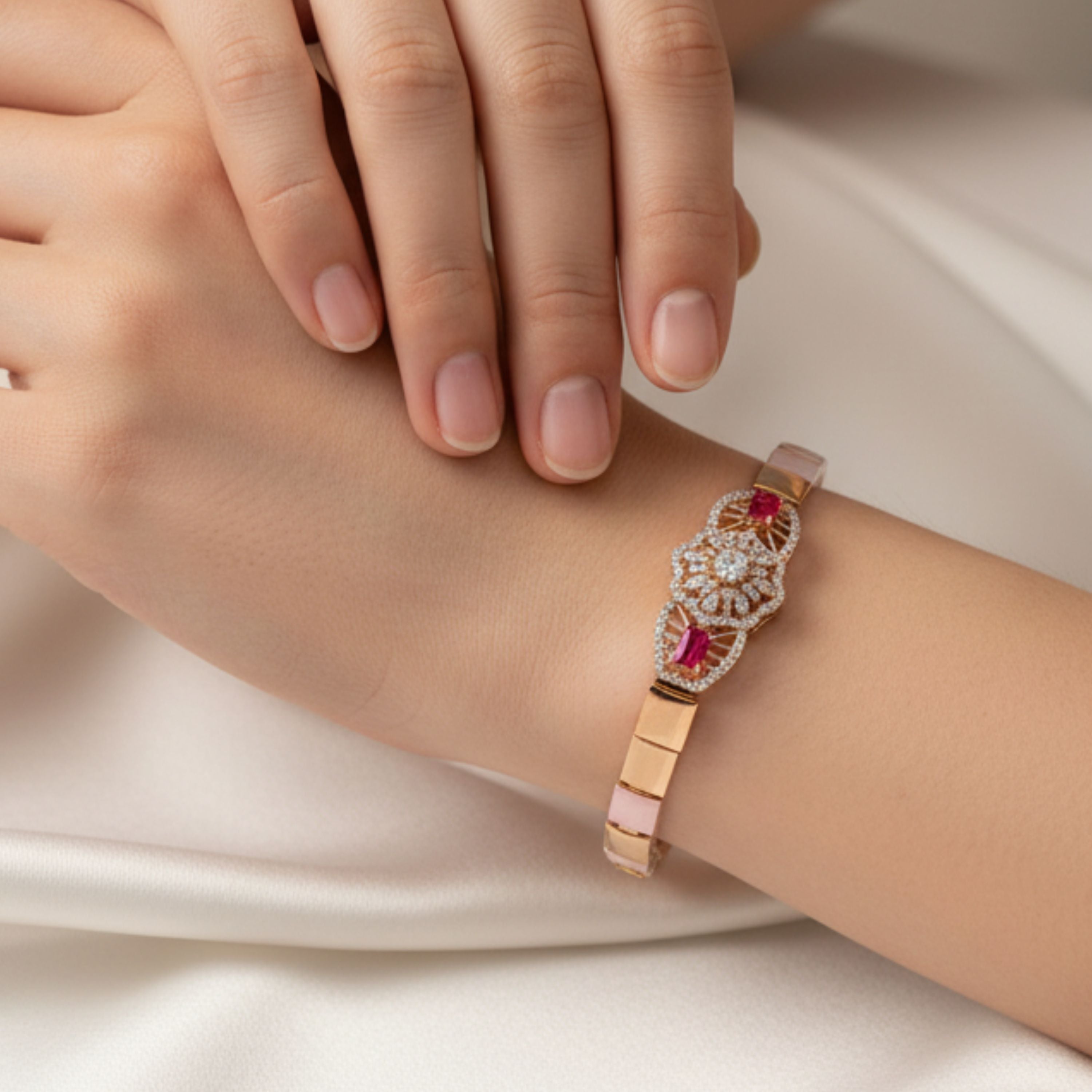 Golden Rosefire Bracelet