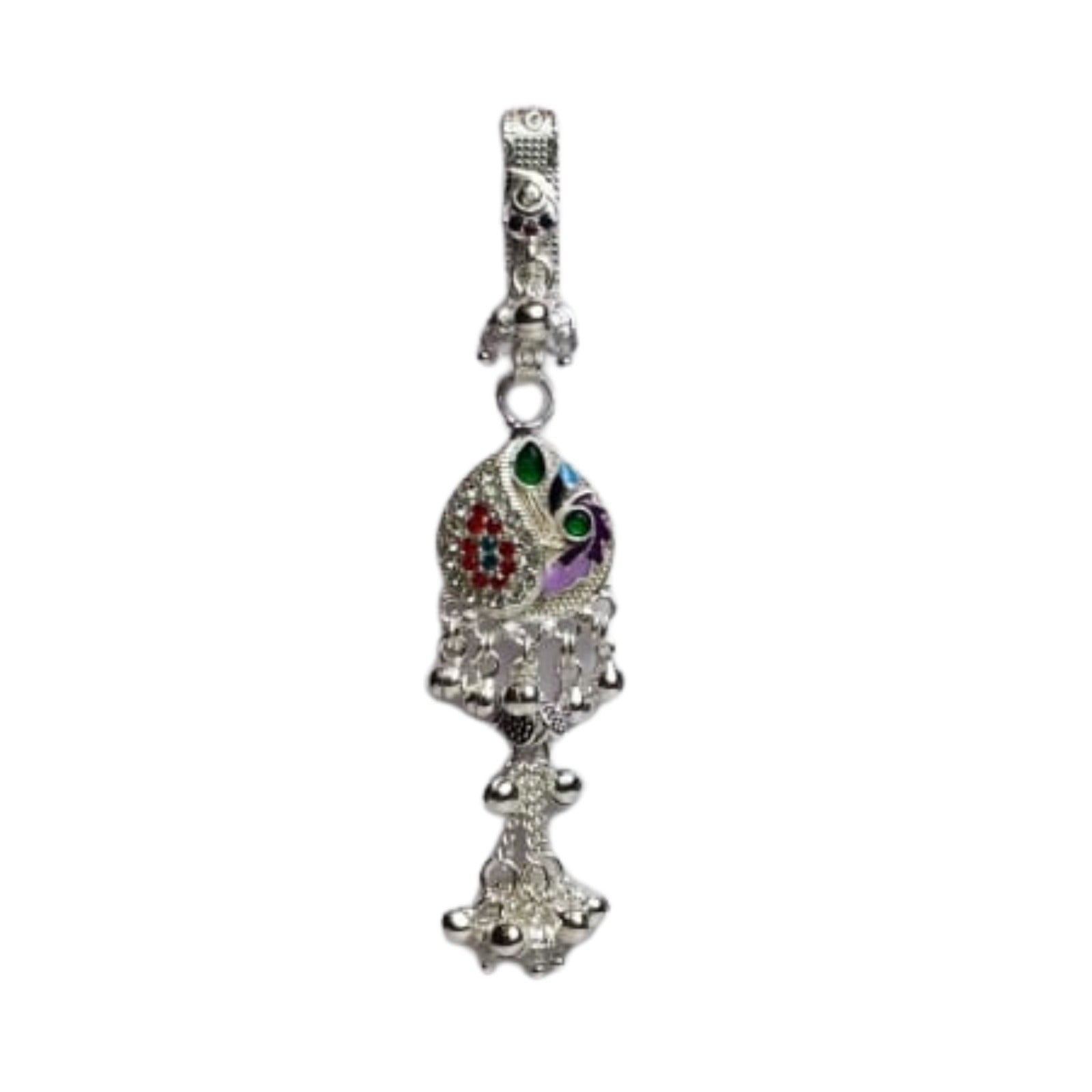 Elegant Silver Drop Keychain Charm