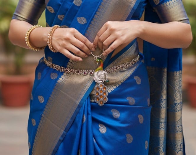 Golden Glow Peacock Keychain