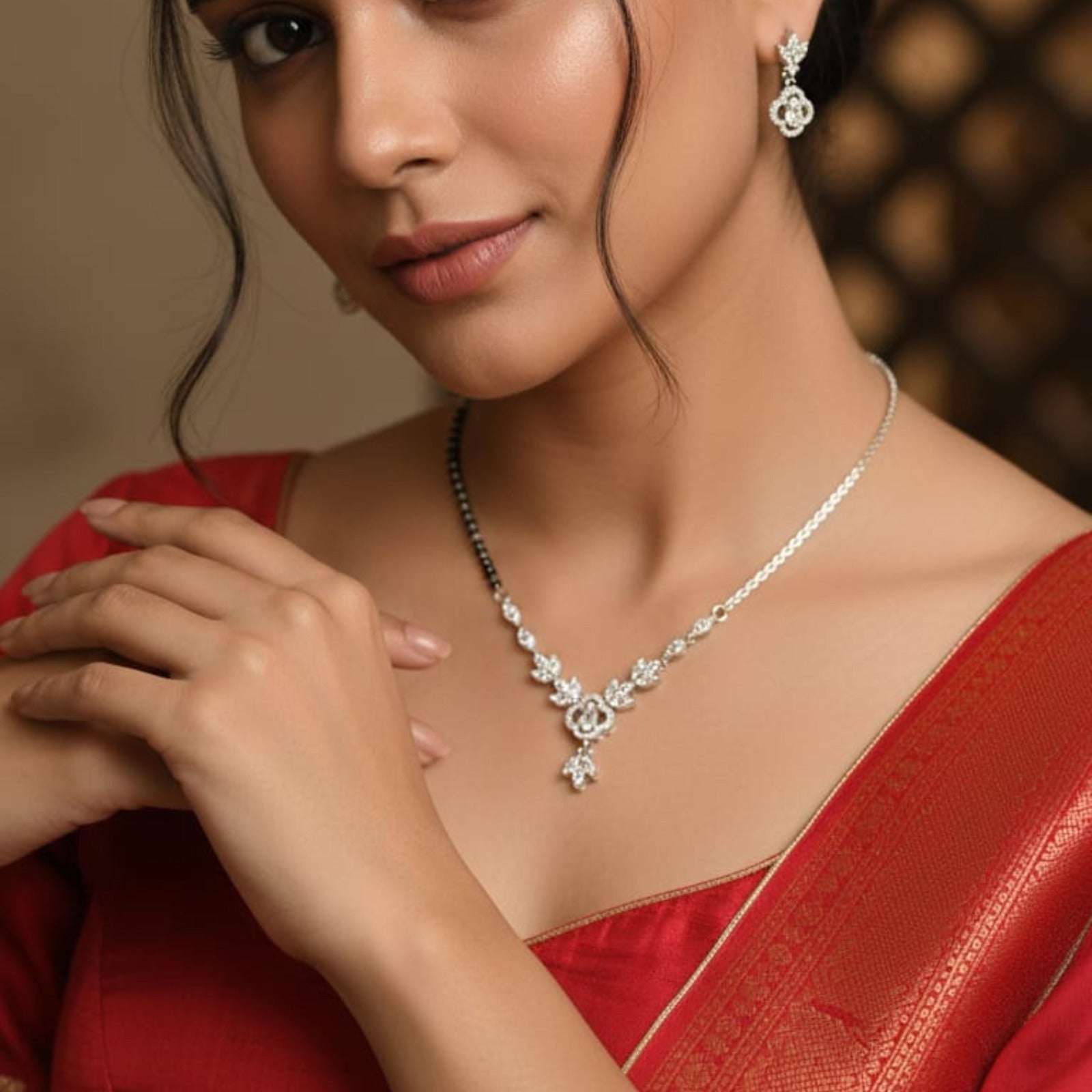 Elegant Rose Mangalsutra Set