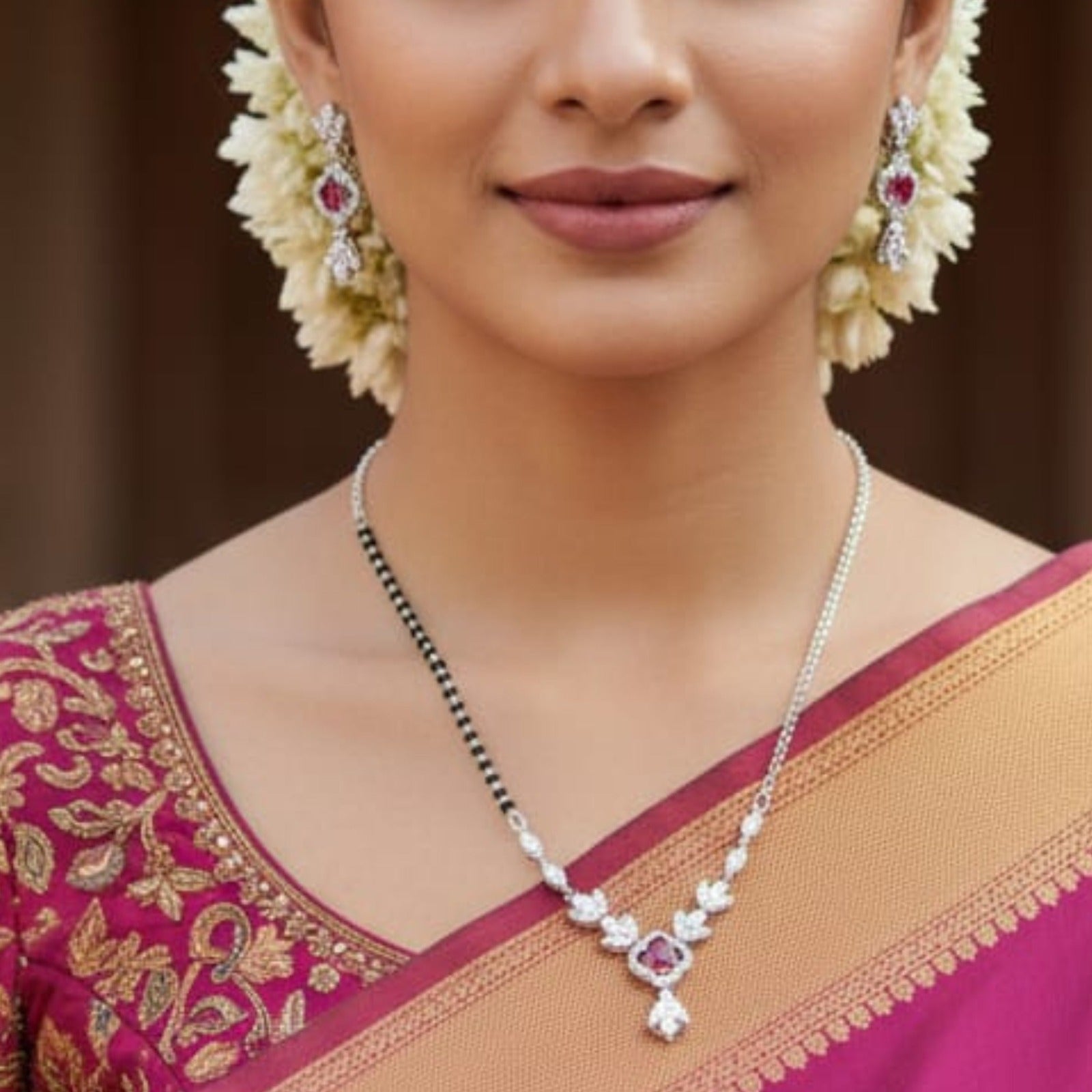 Royal Ruby Charm Mangalsutra Set