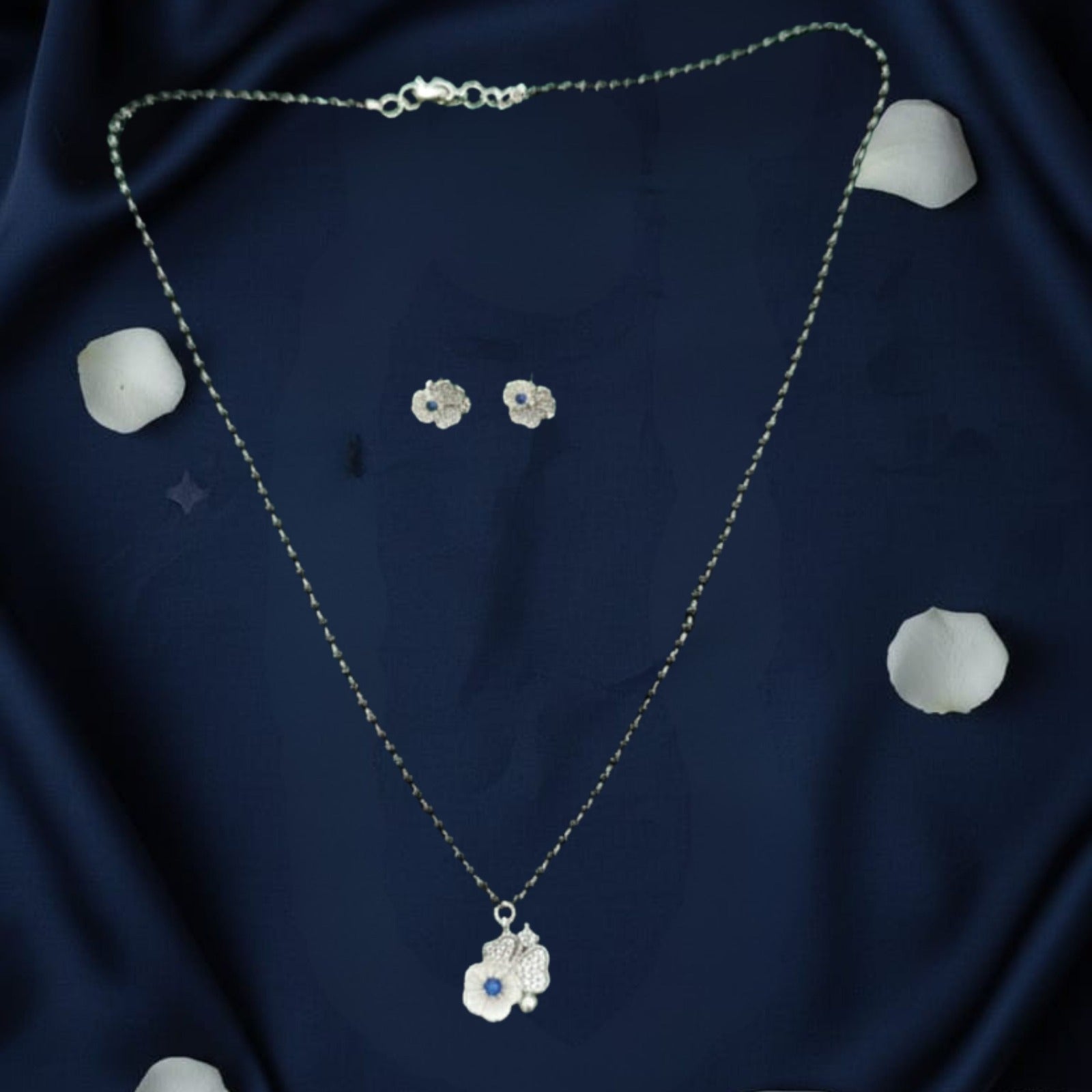 Blue Blossom Mangalsutra Set