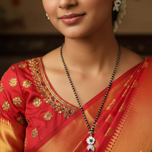 Floral Leaf Mangalsutra Set