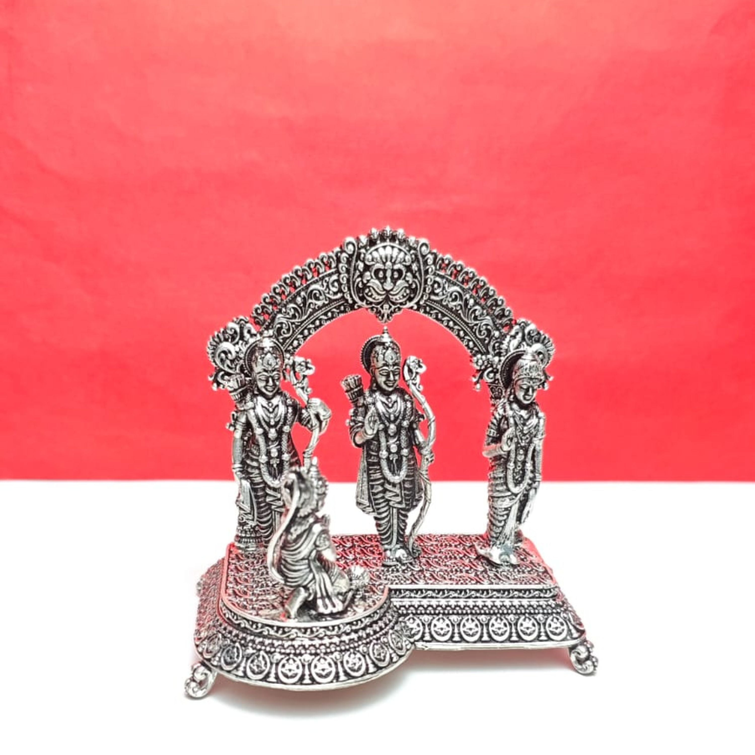 Divine Ram Darbar Silver Idol Set