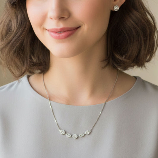 Sparkle Elegance Necklace & Studs Set