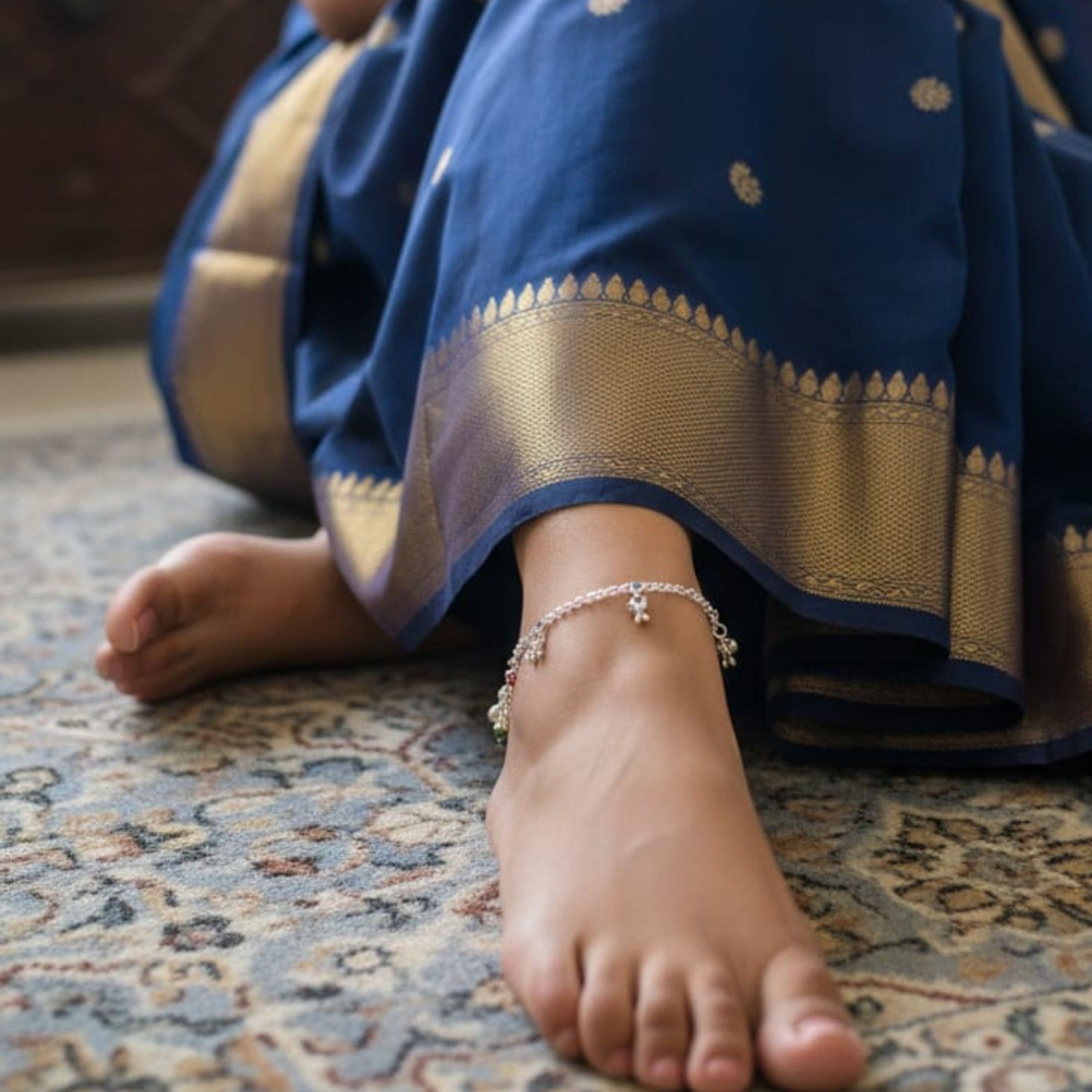 Twisted Chain Silver Payal