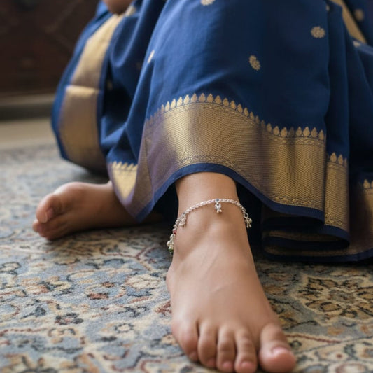 Twisted Chain Silver Payal