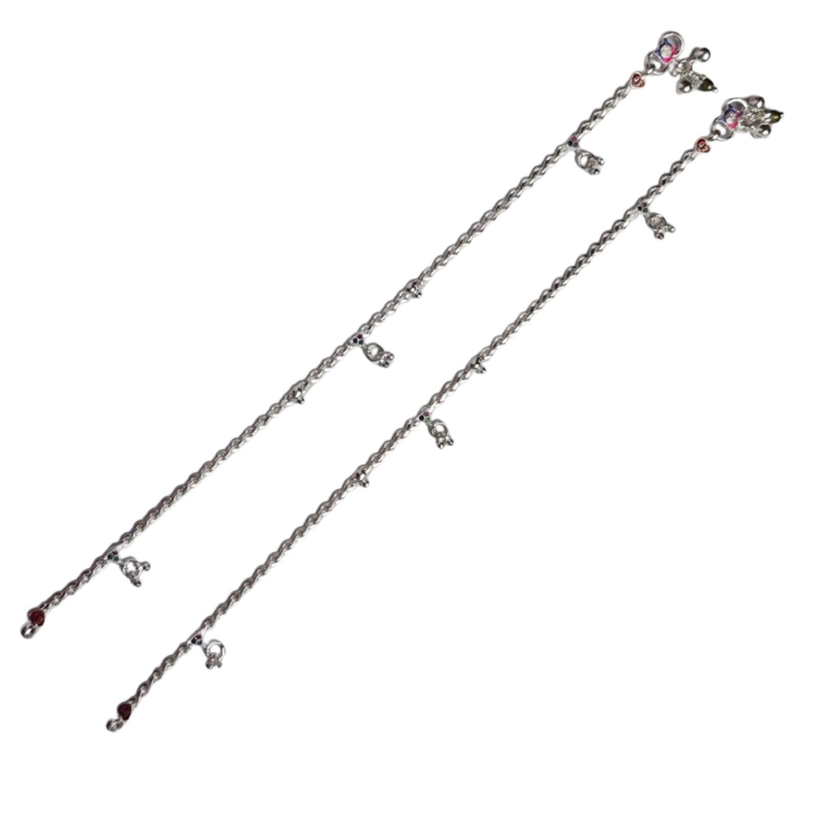 Twisted Chain Silver Payal