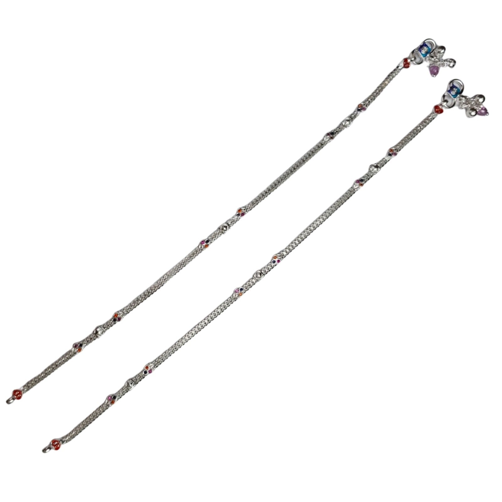 Elegant Stone Silver Payal