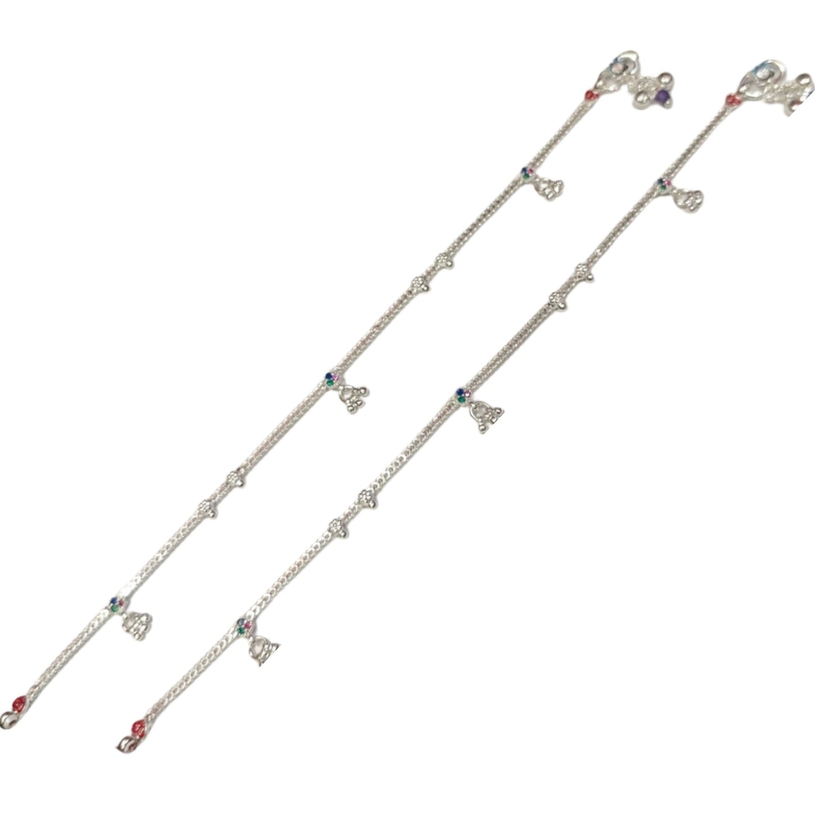 Classic Drop Silver Payal