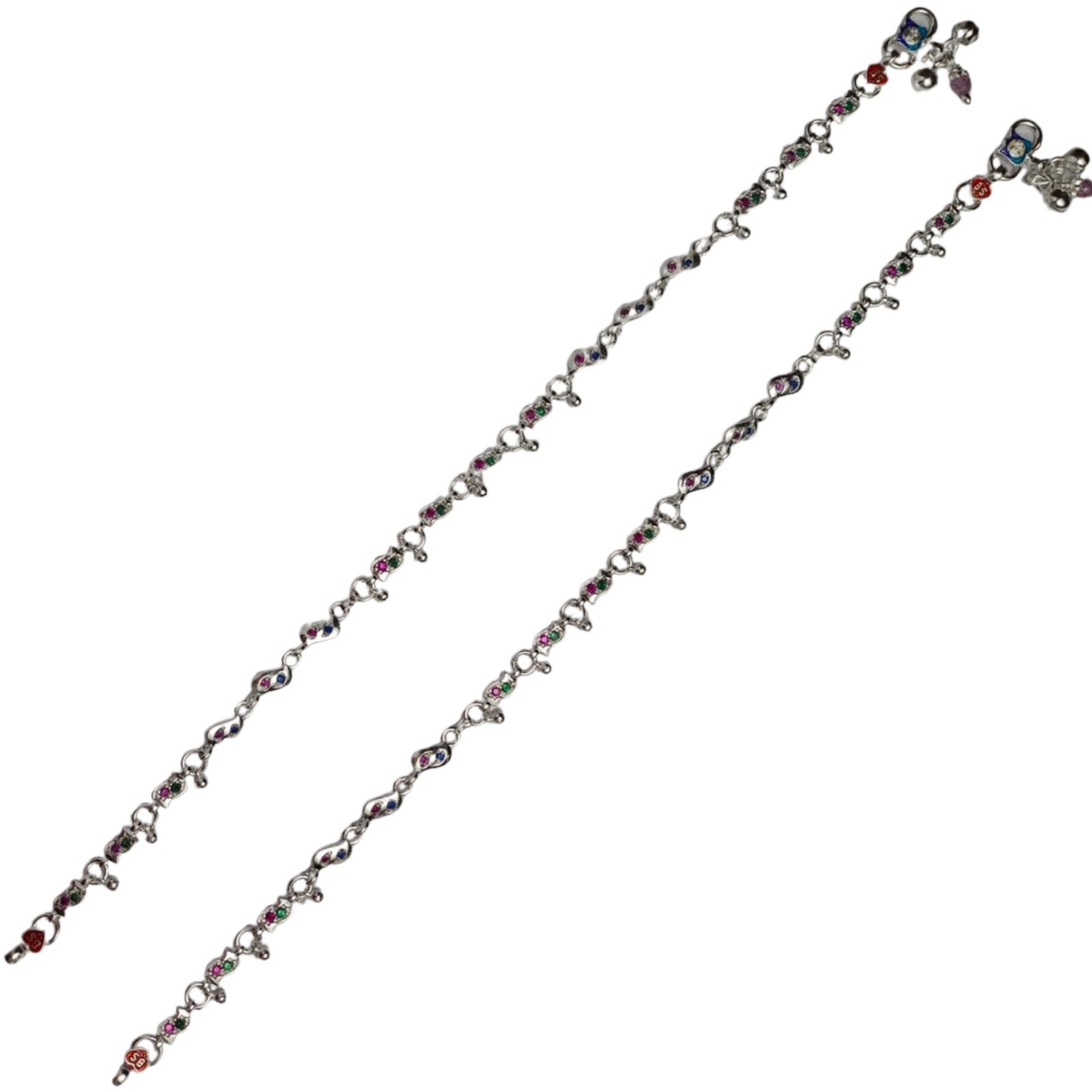 Twist Design Silver Payal