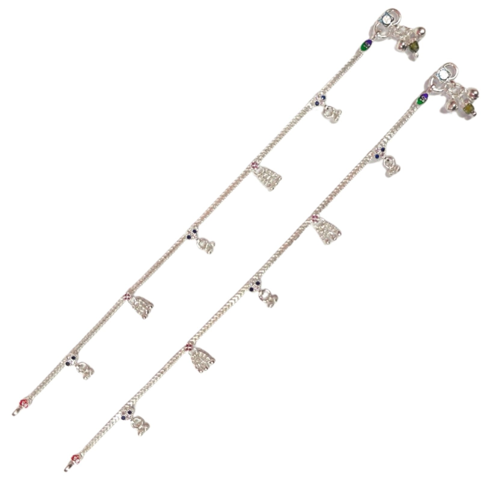 Silver Bell Tassel Payal