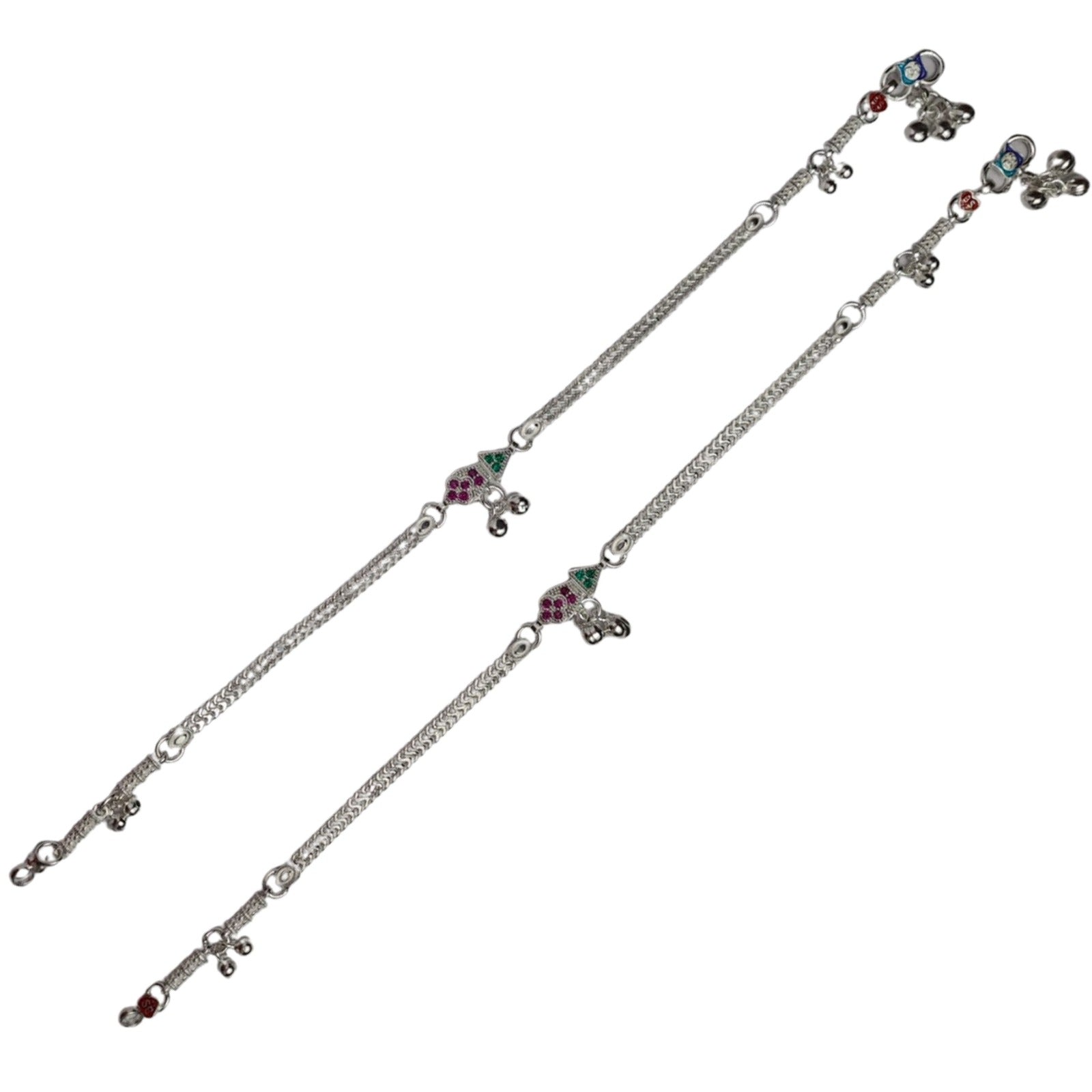 Leaf Charm Silver Payal