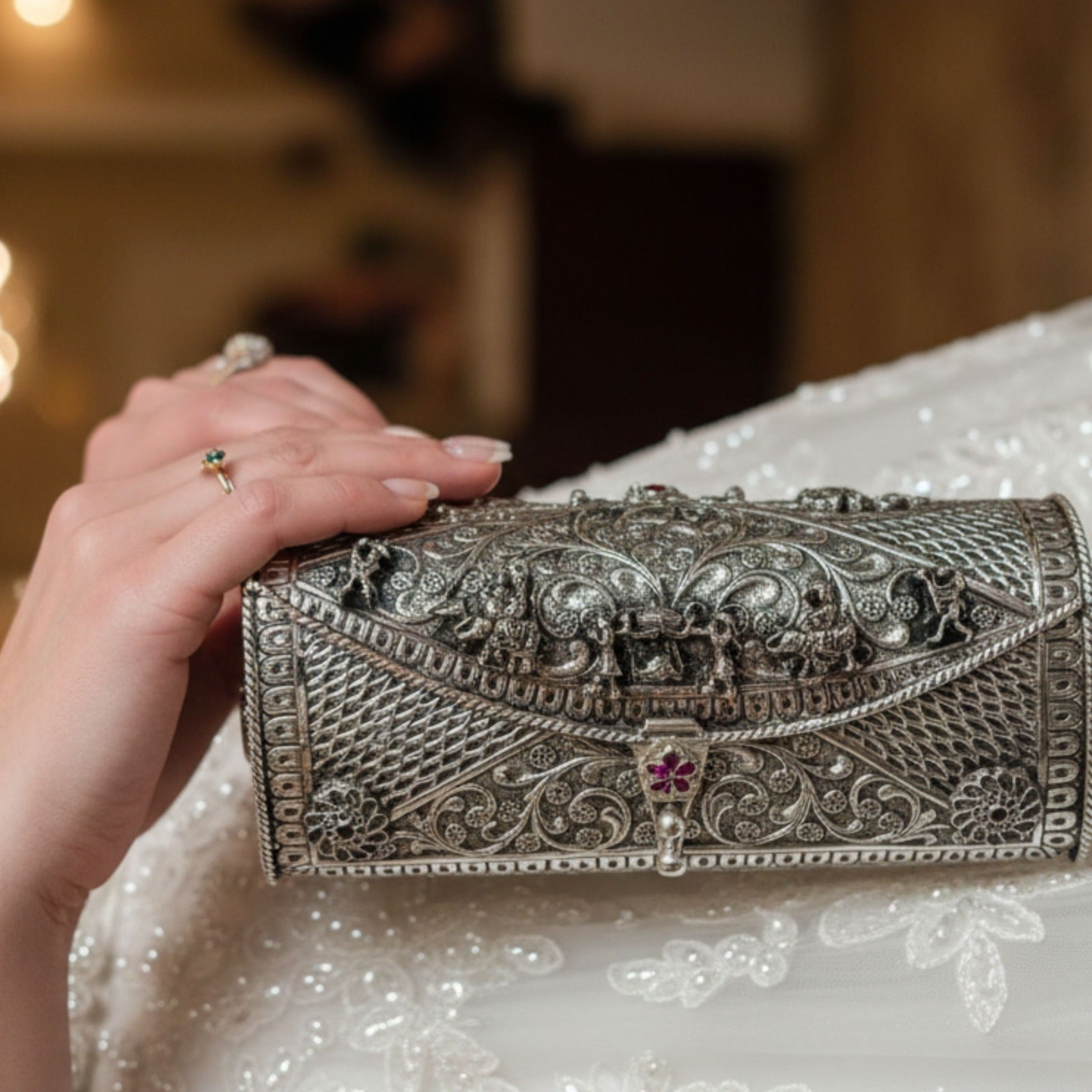 Royal Heritage Sterling Silver Clutch