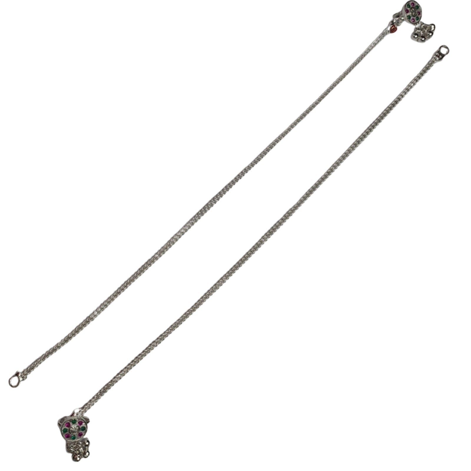 Floral Charm Silver Payal