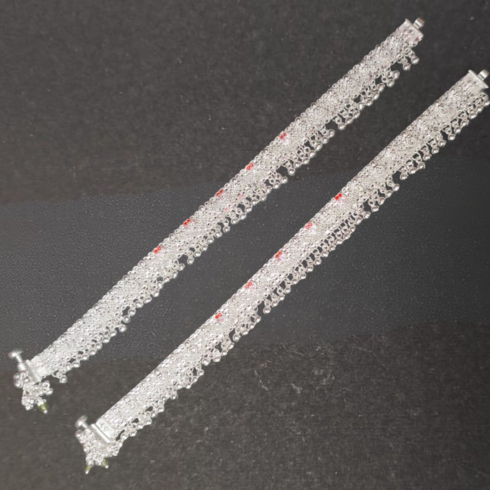 Silver Arohi Ghungroo Payal (Pair)