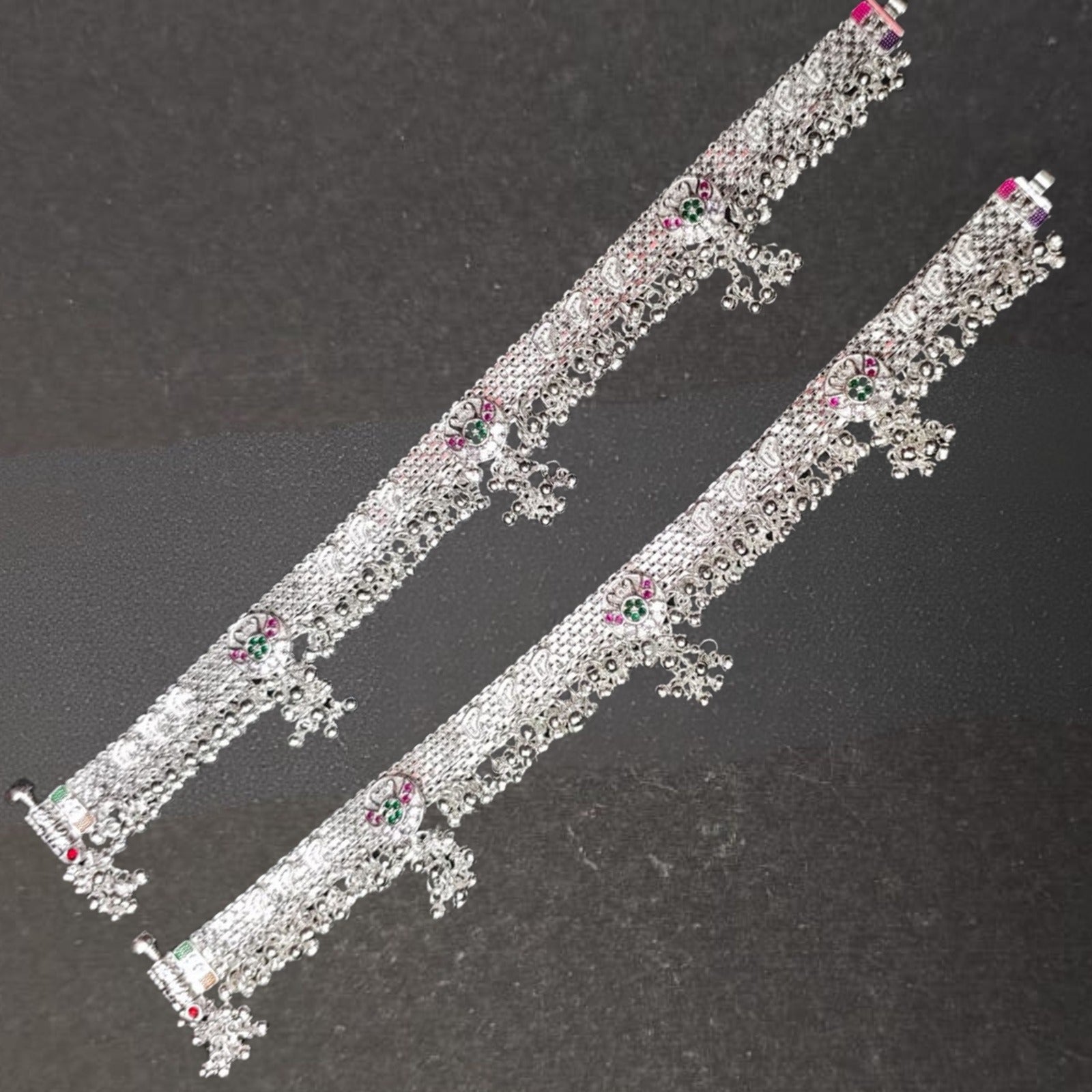 Silver Navya Ghungroo Payal (Pair)