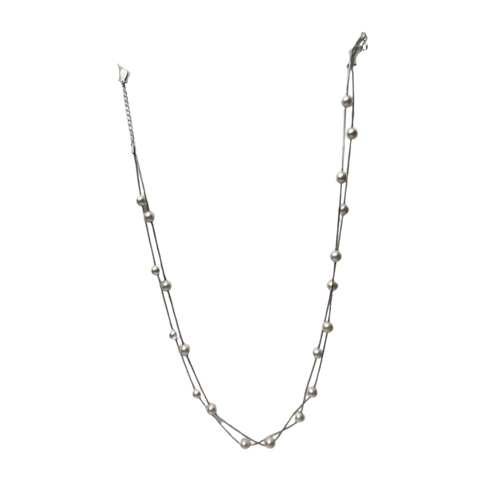 Double Layer Pearl Bead Chain