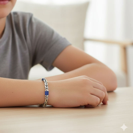 Blue Stone Chain Bracelet