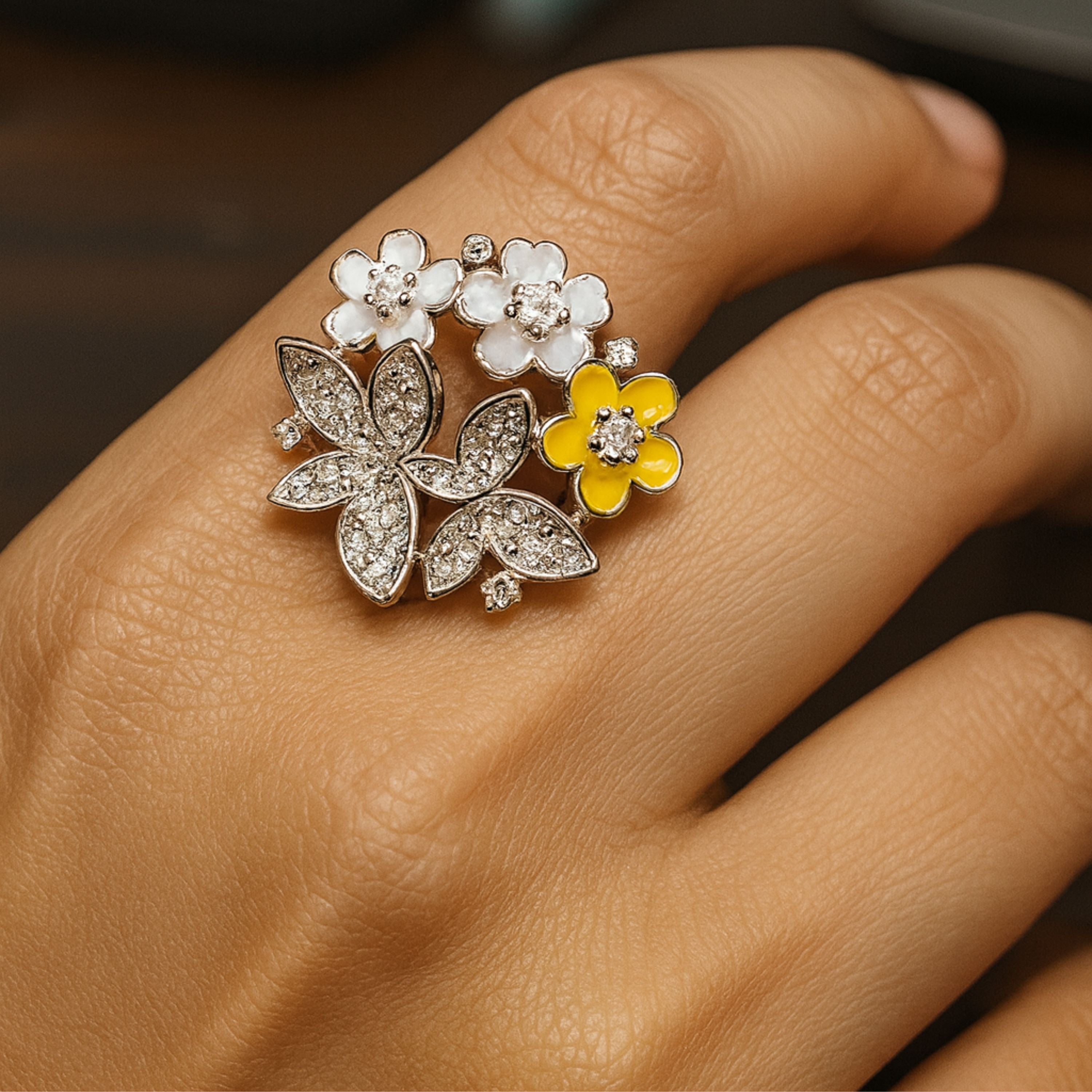 Yellow Garden Bloom Ring