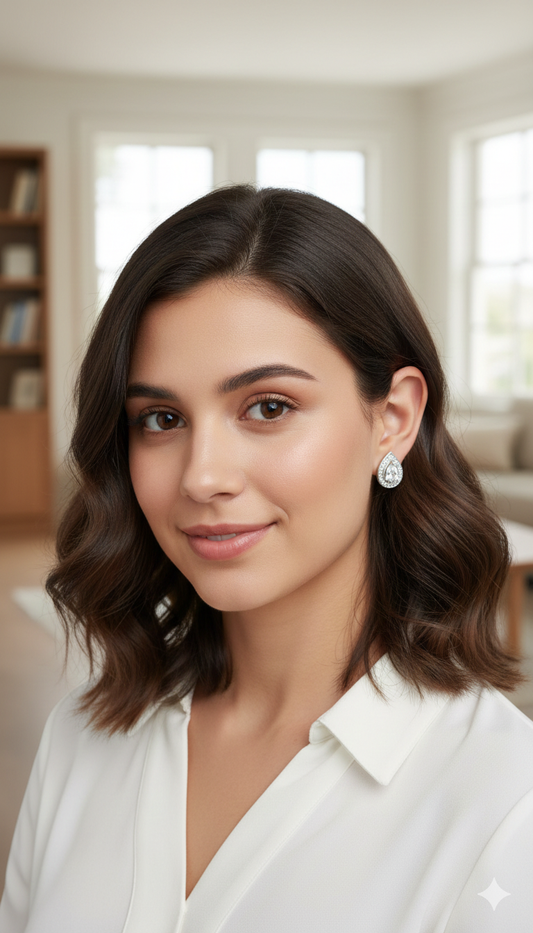 Crystal Dewdrop Stud Earring