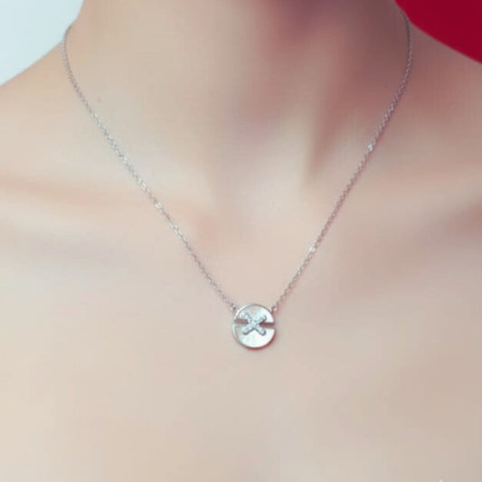 Silver Zodiac Disc Necklace