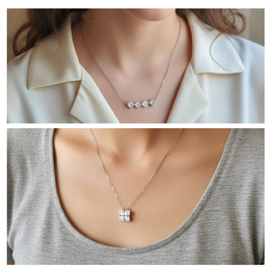 Silver Cherry Charm Necklace