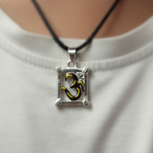 Rudra Om Silver Pendant