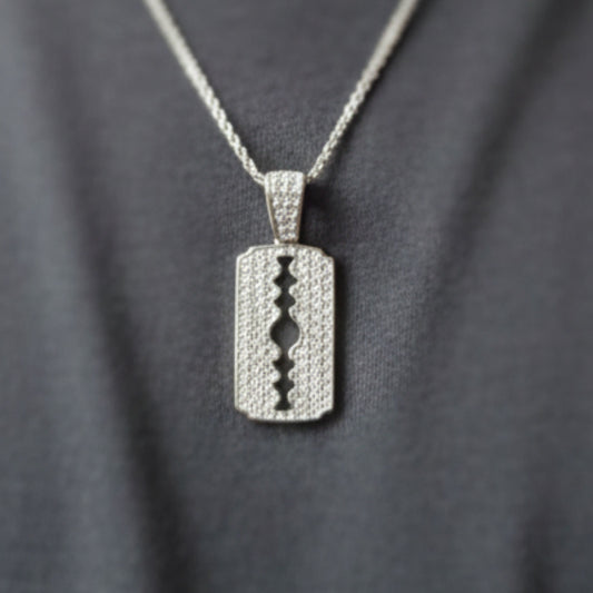 Blade Edge Silver Pendant