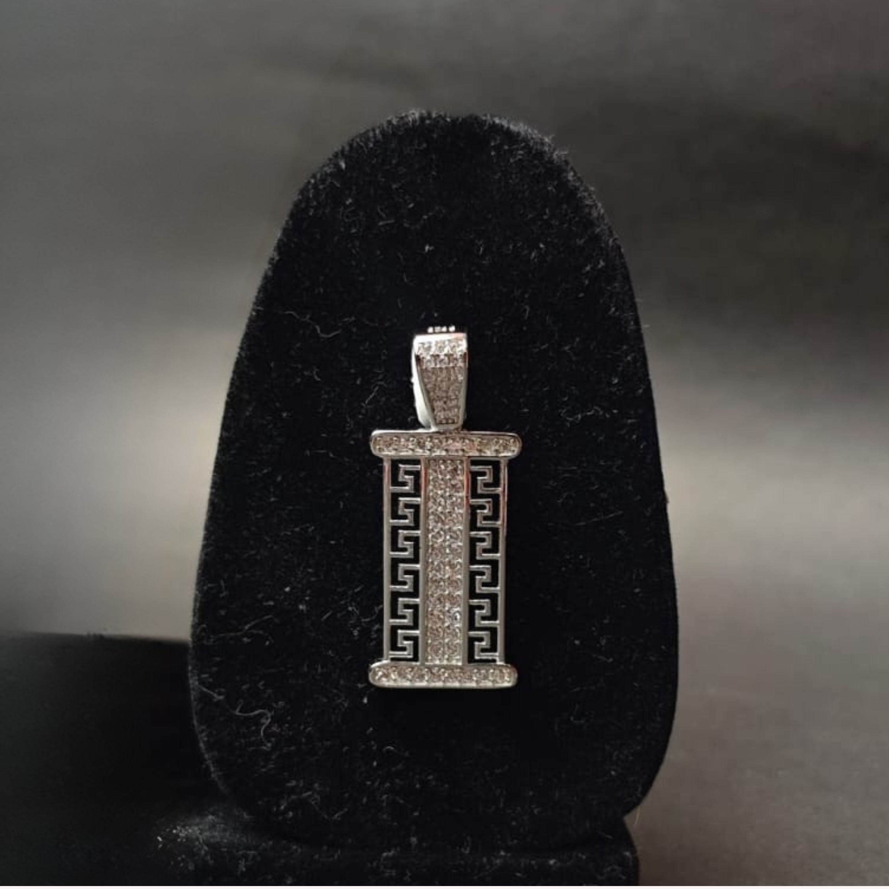 Imperial Greek Key Silver Pendant