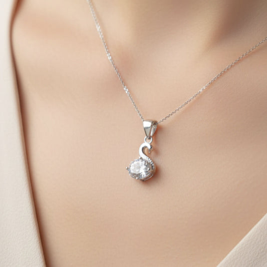 Swarika Sparkle Silver Pendant